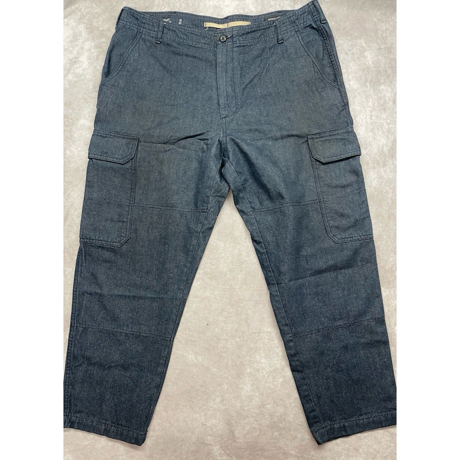 Banana Republic Banana Republic 38x30 Tapered Surplus Cargo Pants Navy Blue Size US 38 / EU 54 - 1 Thumbnail