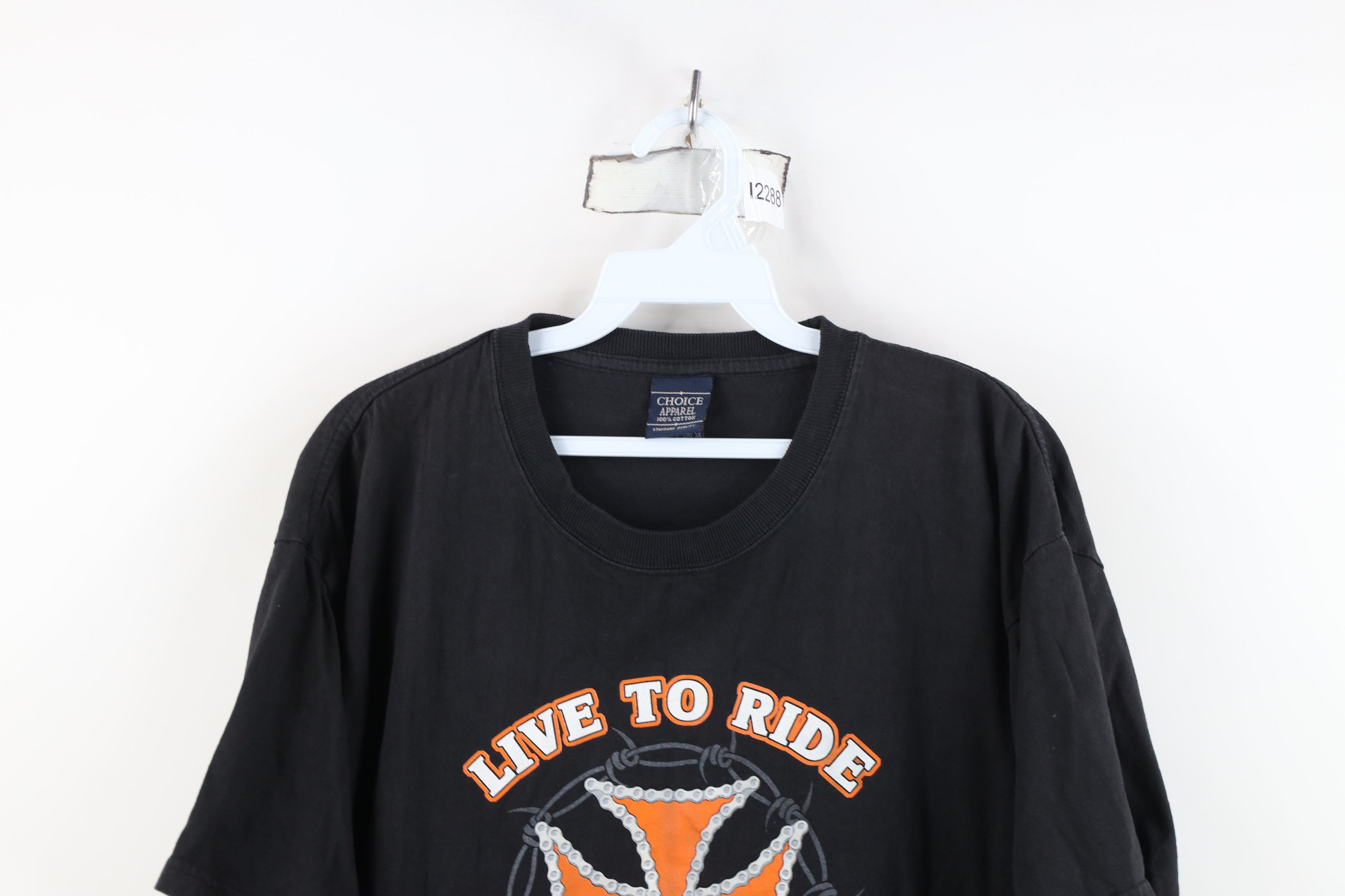 Vintage Vintage Y2K Streetwear Wire Iron Cross Motorcycle T-Shirt Size US L / EU 52-54 / 3 - 2 Thumbnail