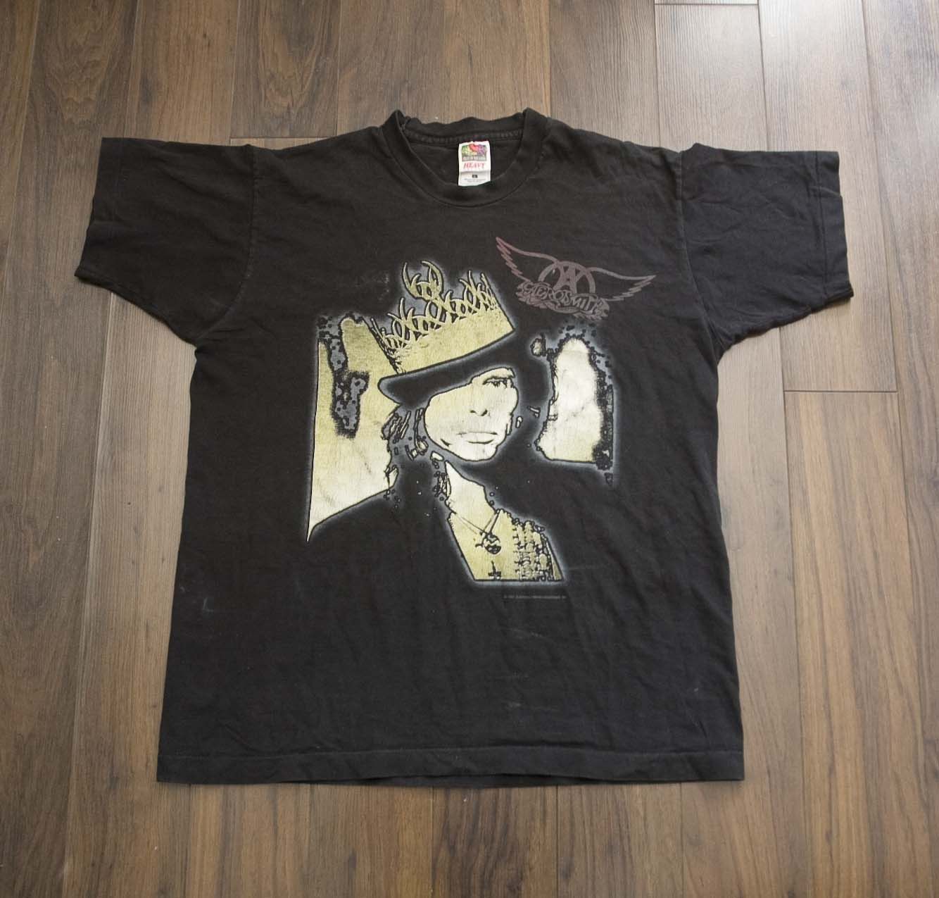 Vintage Aerosmith T Shirt Nine Live Tour 1997 Size L Vintage Size US L / EU 52-54 / 3 - 1 Thumbnail