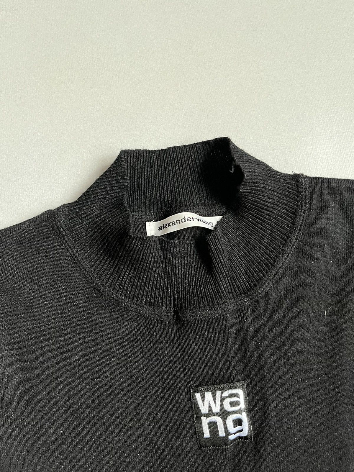 Alexander Wang Alexander Wang Black Wool Mock Neck Short Sleeve Dress Size M / US 6-8 / IT 42-44 - 2 Thumbnail