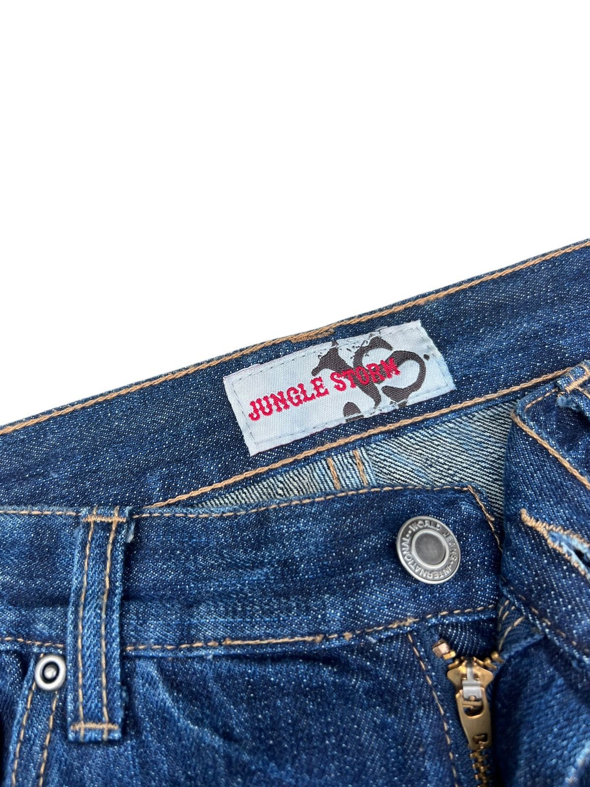 Japanese Brand Stains Denim Double Waist Jungle Storm Japan Jeans Size US 32 / EU 48 - 5 Thumbnail