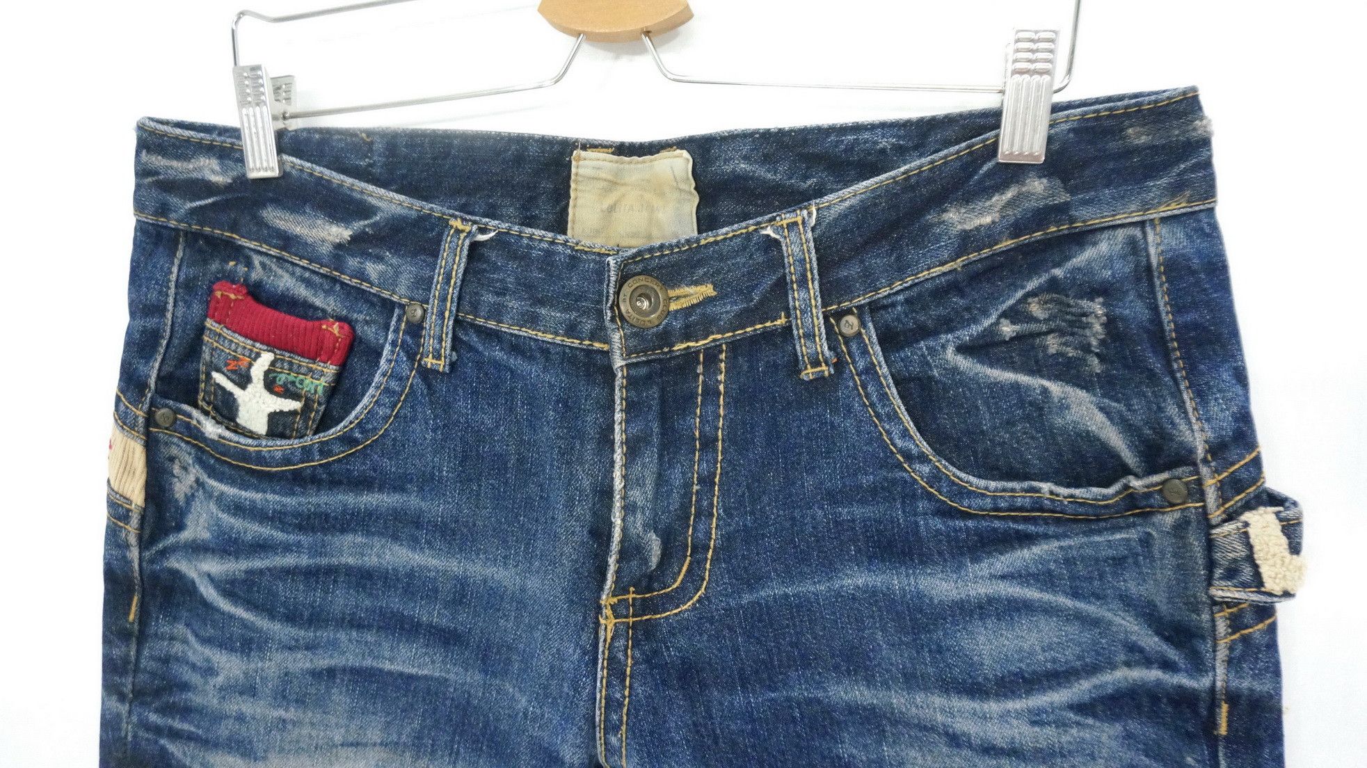 Japanese Brand Vintage 🔥 Yoshitomo Nara x Lolita Distressed Jeans Size US 34 / EU 50 - 4 Thumbnail