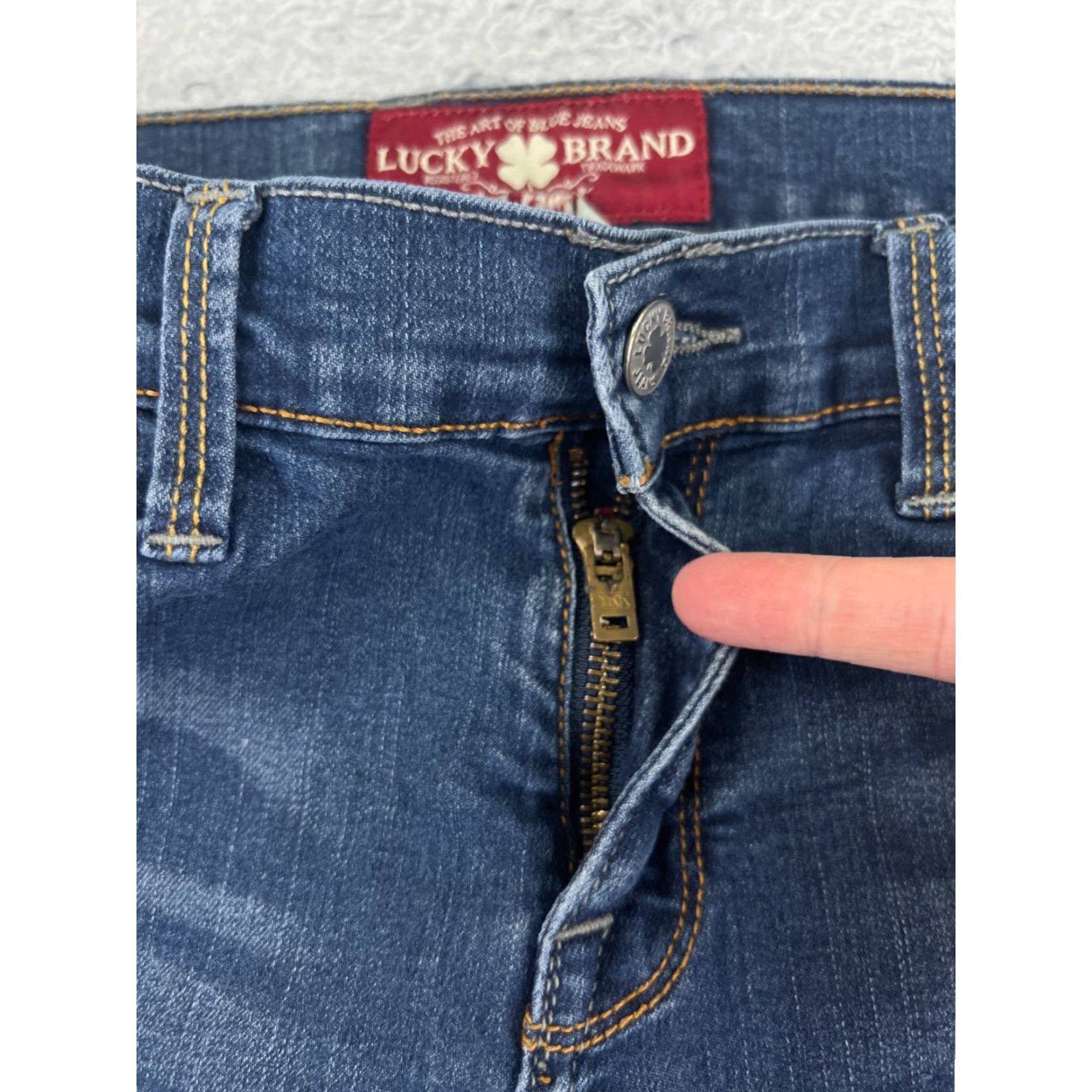 Lucky Brand Lucky Brand Jeans Skinny Blue Denim 25 27in 27in 27x27 Regular 8 Womens 90s Designer Baggy? Size 30" / US 8 / IT 44 - 5 Thumbnail