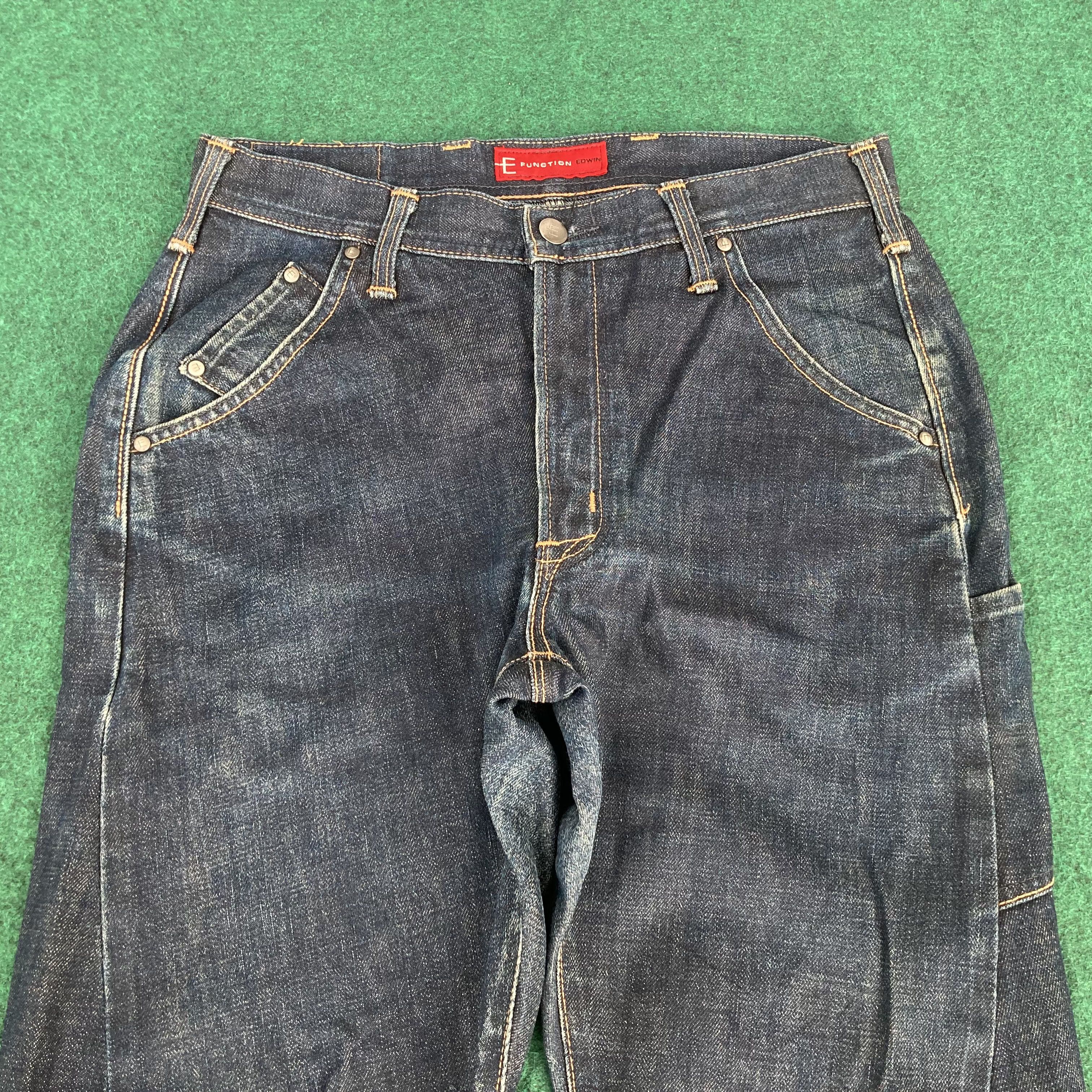 Edwin × Japanese Brand × Vintage 30x34 Vtg Edwin EFunction Denim Zipper Engineered Jeans Size US 30 / EU 46 - 3 Thumbnail