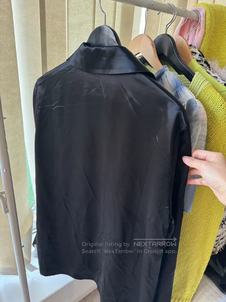 Jil Sander Jil Sander Black Satin Shirt Size M / US 6-8 / IT 42-44 - 5 Thumbnail