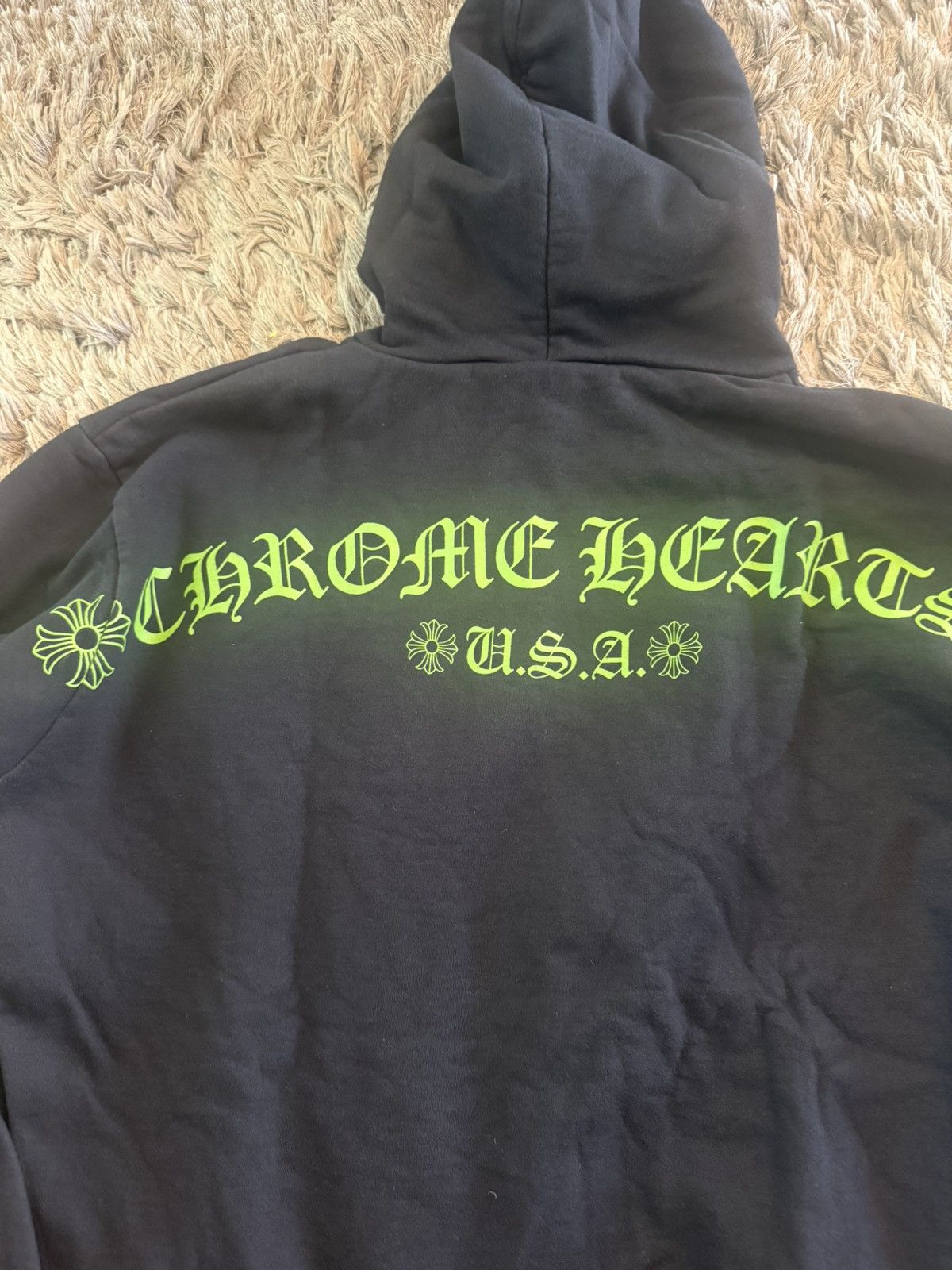 Chrome Hearts Chrome Hearts Neon Green Horseshoe Hoodie – Rare Piece Size US XL / EU 56 / 4 - 5 Thumbnail
