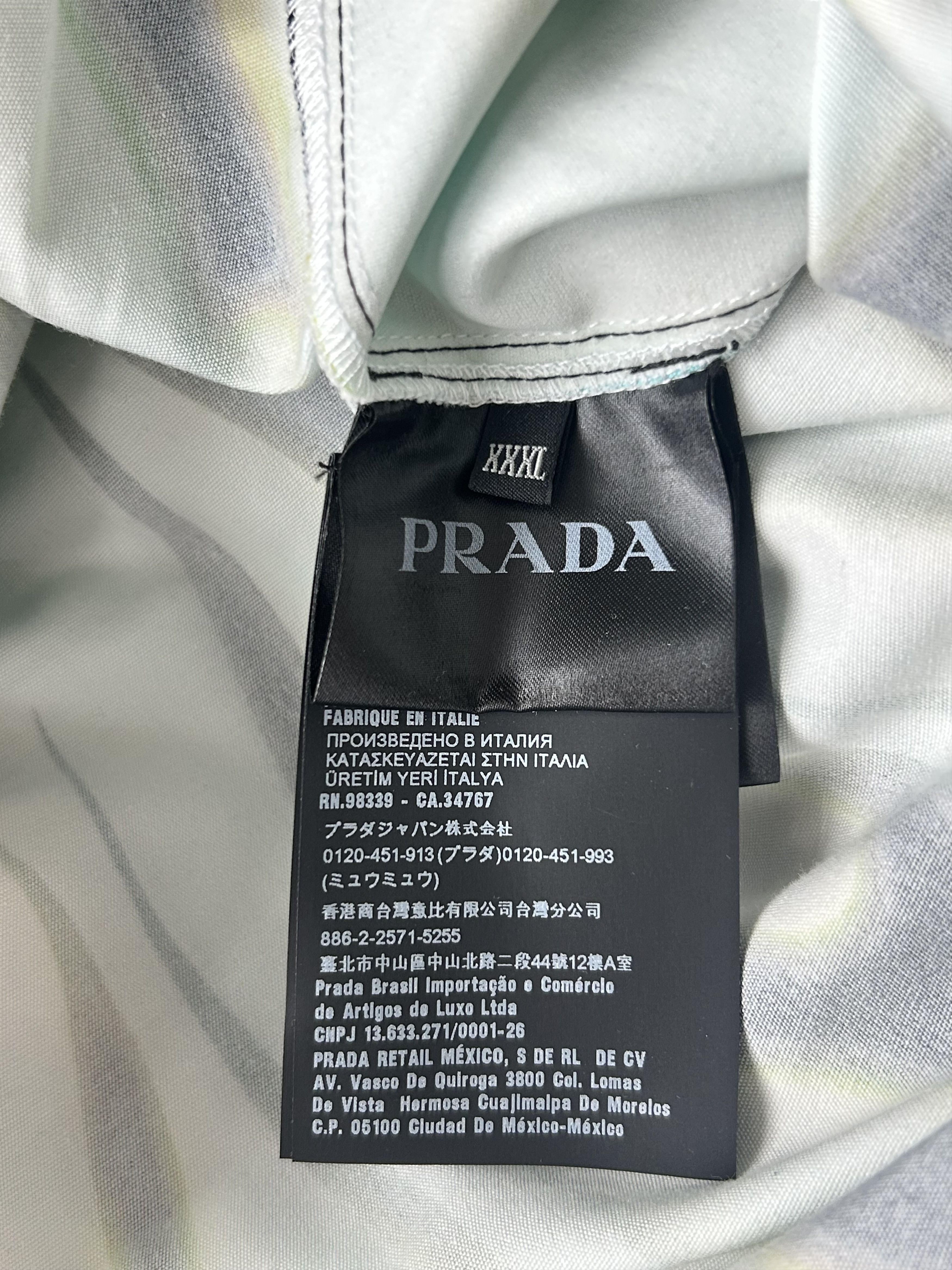 Prada Prada White Flames Split Button Up Shirt Size US XXL / EU 58 / 5 - 4 Thumbnail