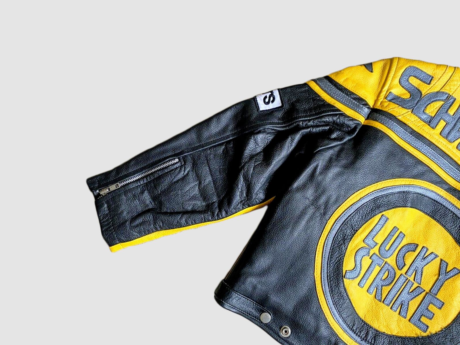 Genuine Leather 🔥 🔥 Lucky strike Racing Leather Jacket Streetwear Size US XS / EU 42 / 0 - 7 Thumbnail