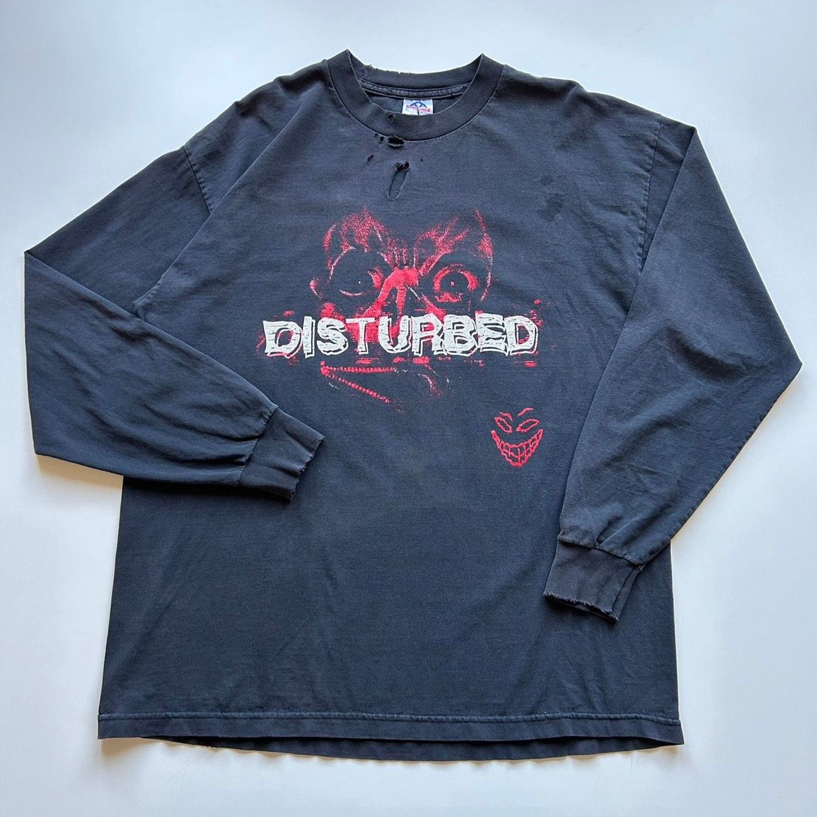 Band Tees Vintage 90s Disturbed Graphic Distressed Long Sleeve T Shirt Size US XL / EU 56 / 4 - 1 Thumbnail