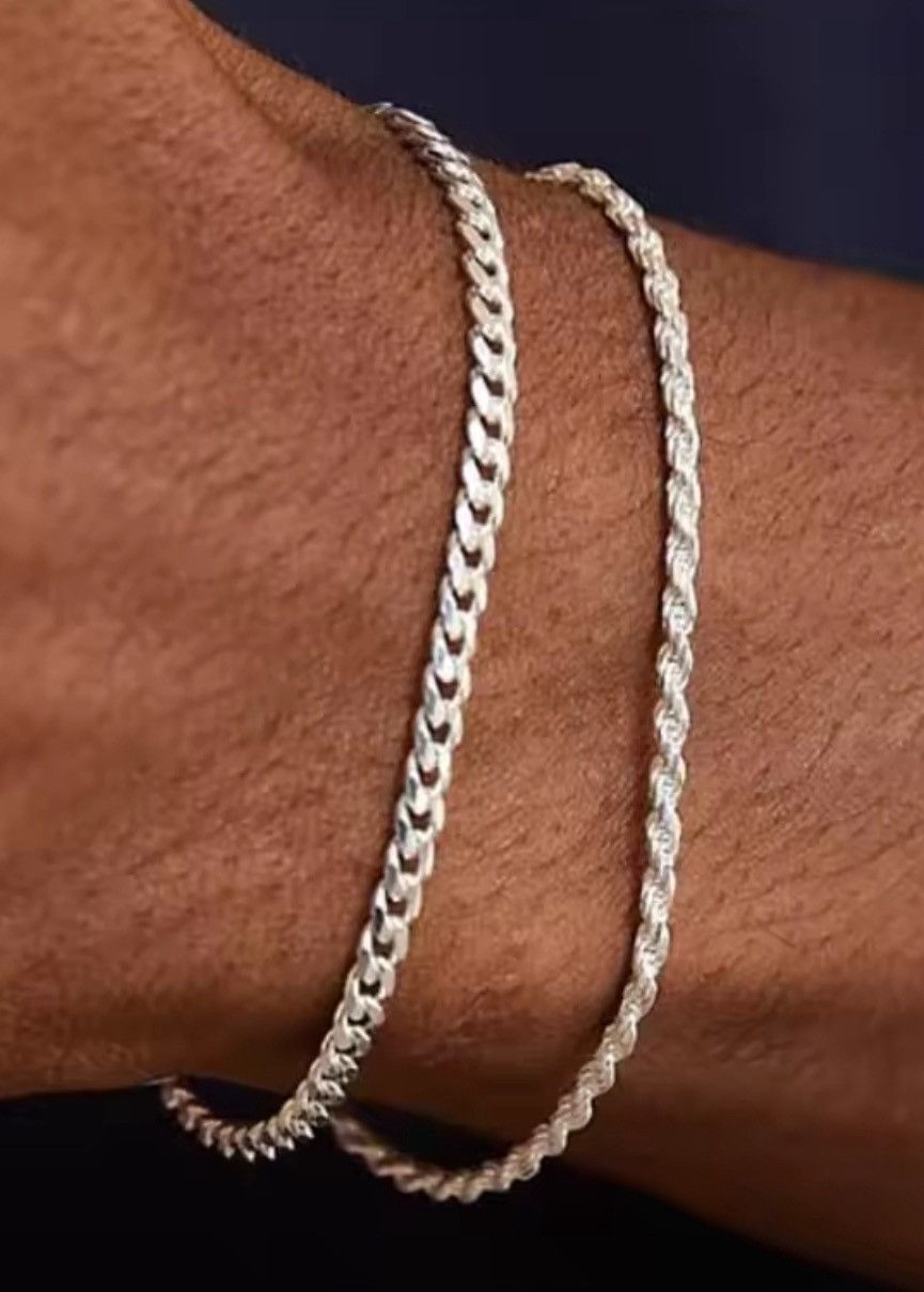Jewelry Chain Bracelet Set – Double Strand Stylish Link Bracelets Size ONE SIZE - 1 Thumbnail