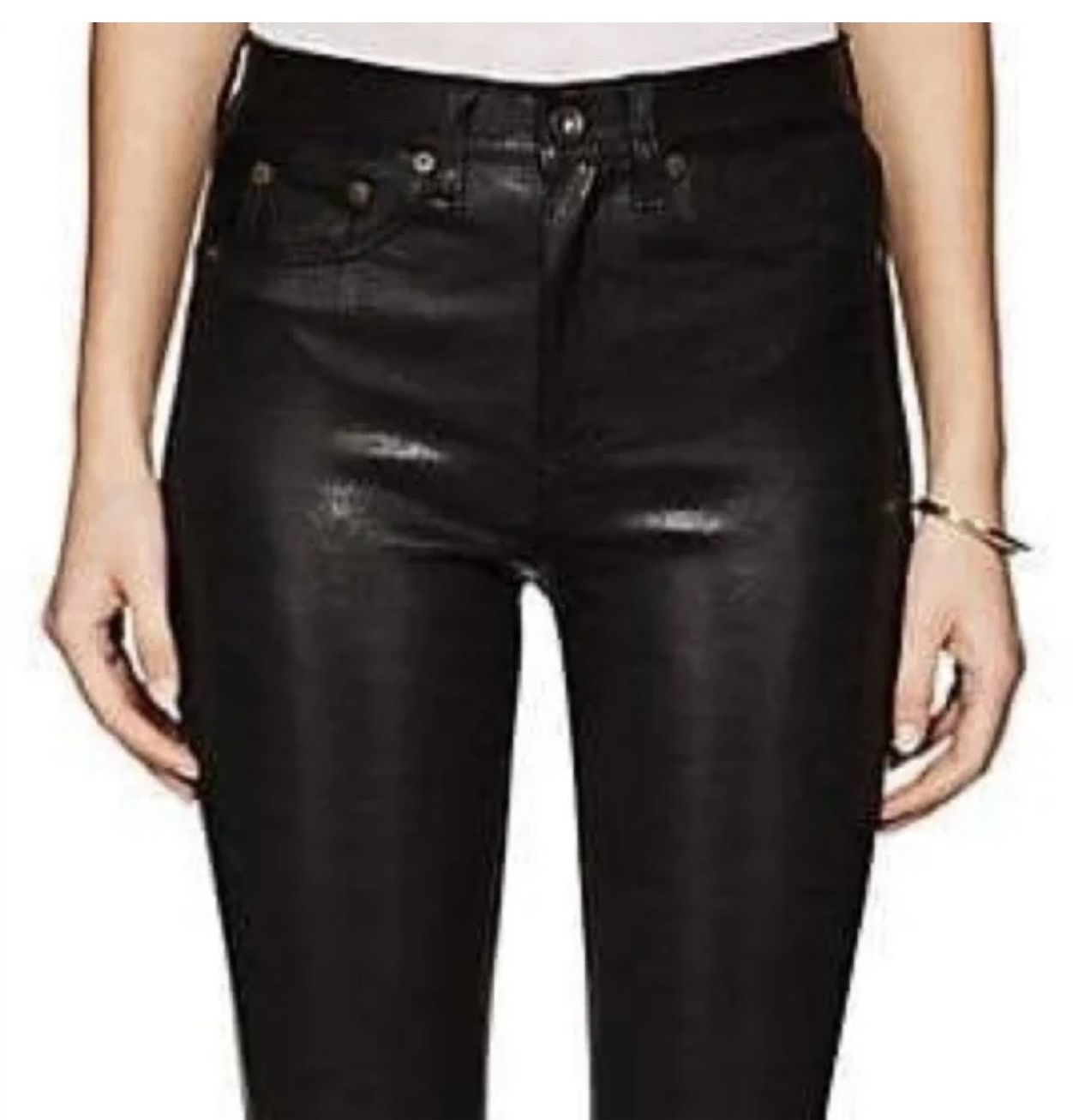 Rag & Bone LEATHER PANT LAMBSKIN RAG&BONE Size 26" / US 2 / IT 38 - 2 Thumbnail