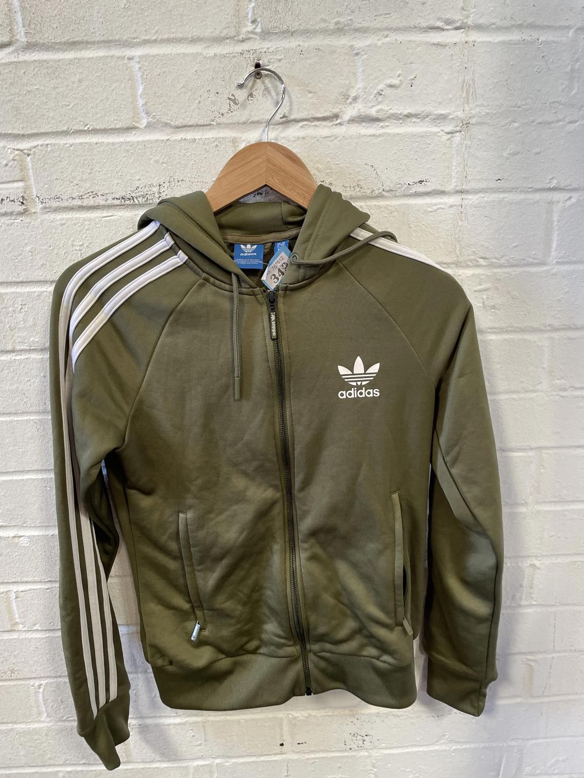Adidas Adidas Kids Unisex Olive Green Hoodie Sweatshirt Size US XL / EU 56 / 4 - 1 Thumbnail