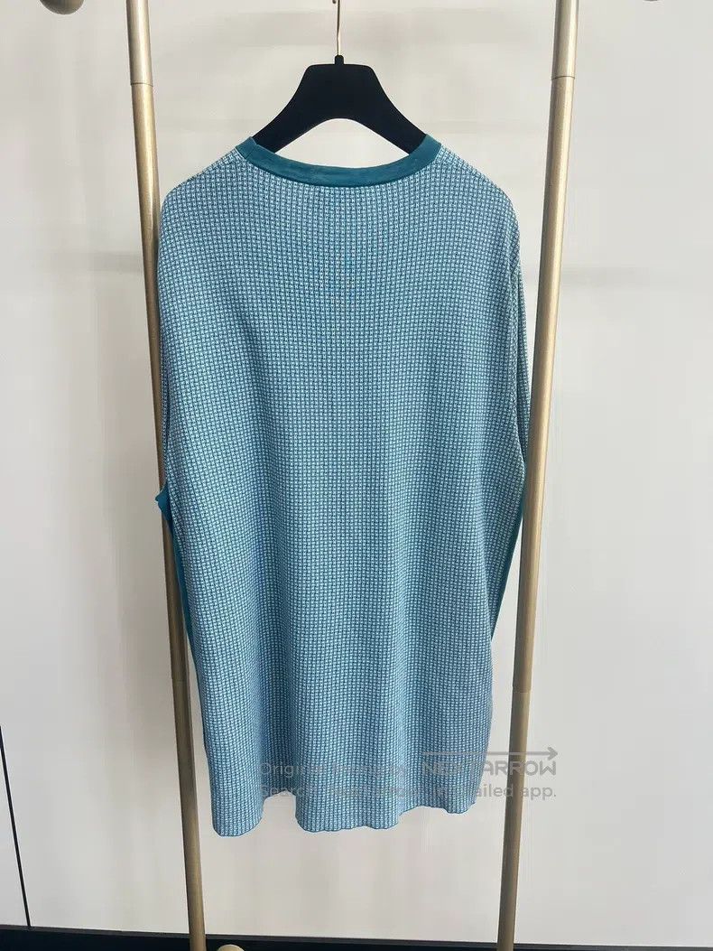 Hermes Hermes Knitted full print H short-sleeved T-shirt Size US XL / EU 56 / 4 - 2 Thumbnail