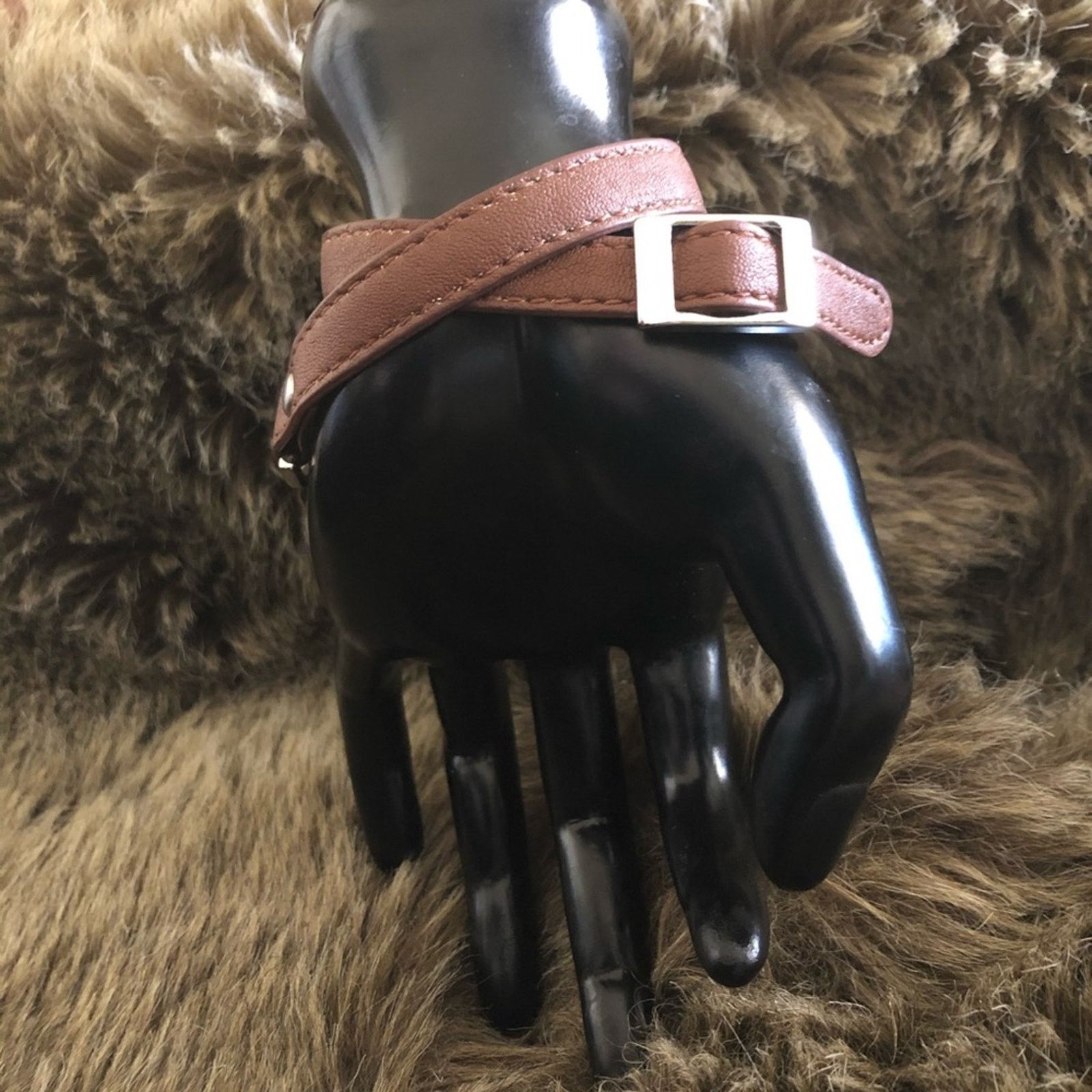 Jewelry Cookie Lee genuine brown leather wrap bracelet Size ONE SIZE - 4 Thumbnail
