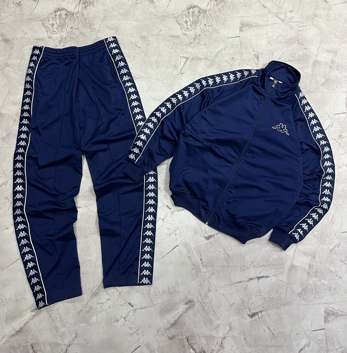 Kappa Streetwear Vintage Vintage Kappa Monogram Cotton Tracksuit Set Grailed