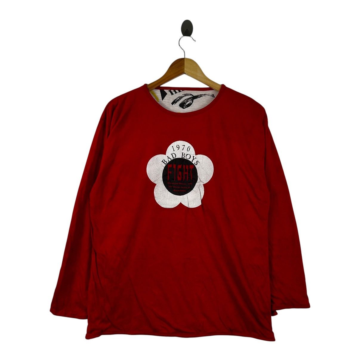 Vintage 1970 Bad Boys Fight Reversible Long Sleeve Shirt
