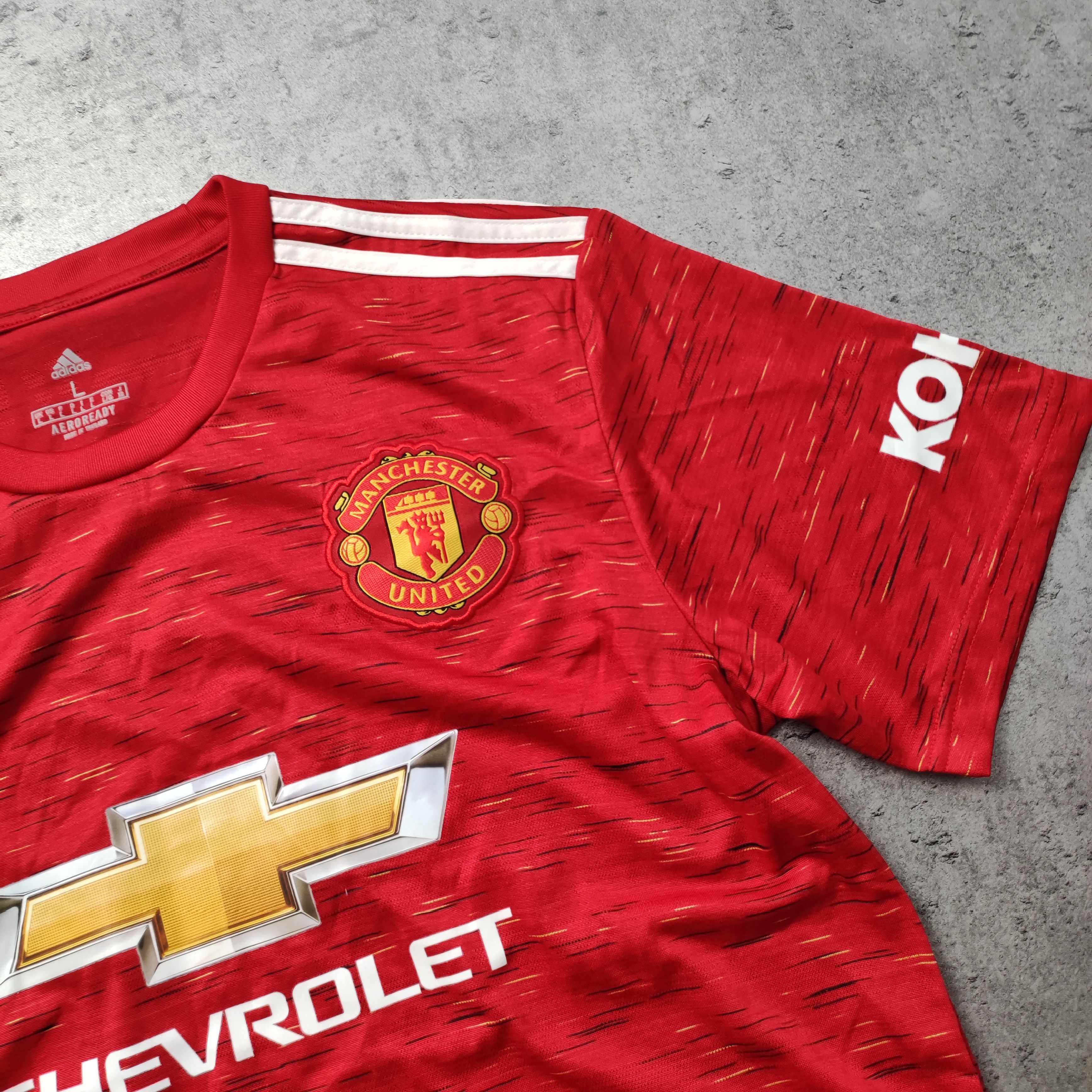 Adidas RARE Manchester United 2020 Adidas Football Home Jersey Size US L / EU 52-54 / 3 - 4 Thumbnail