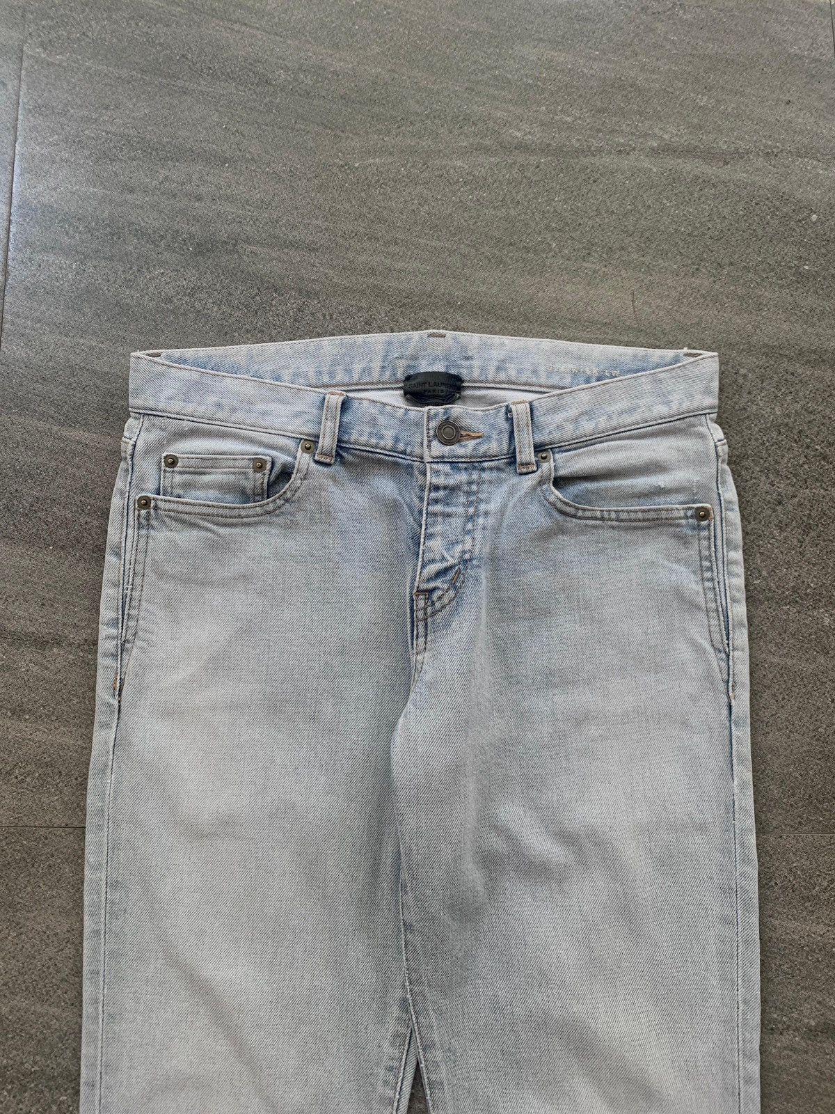 Saint Laurent Paris FREE TAX! D26 Skinny Light Wash Denim Jeans Size US 28 / EU 44 - 2 Thumbnail