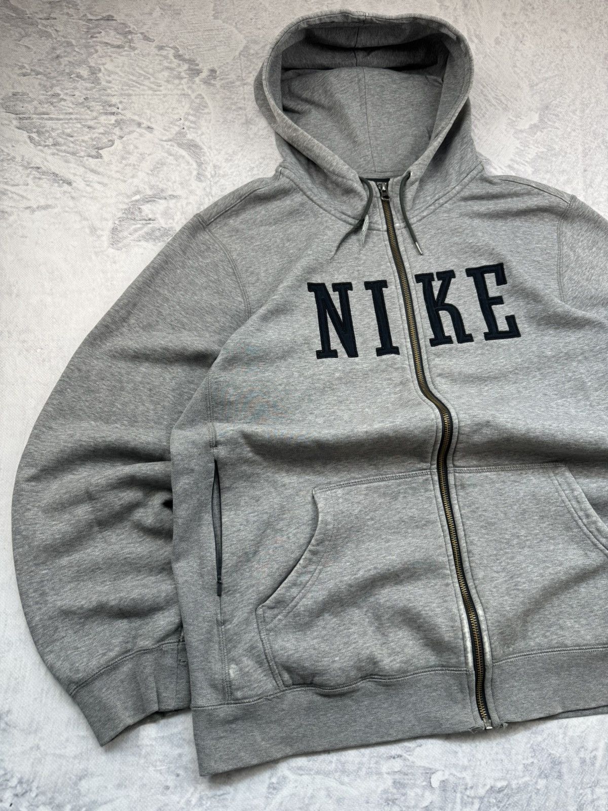 Nike × Vintage NIKE VINTAGE CENTER LOGO OVERSIZE BOXY ZIP HOODIE Size US XL / EU 56 / 4 - 2 Thumbnail