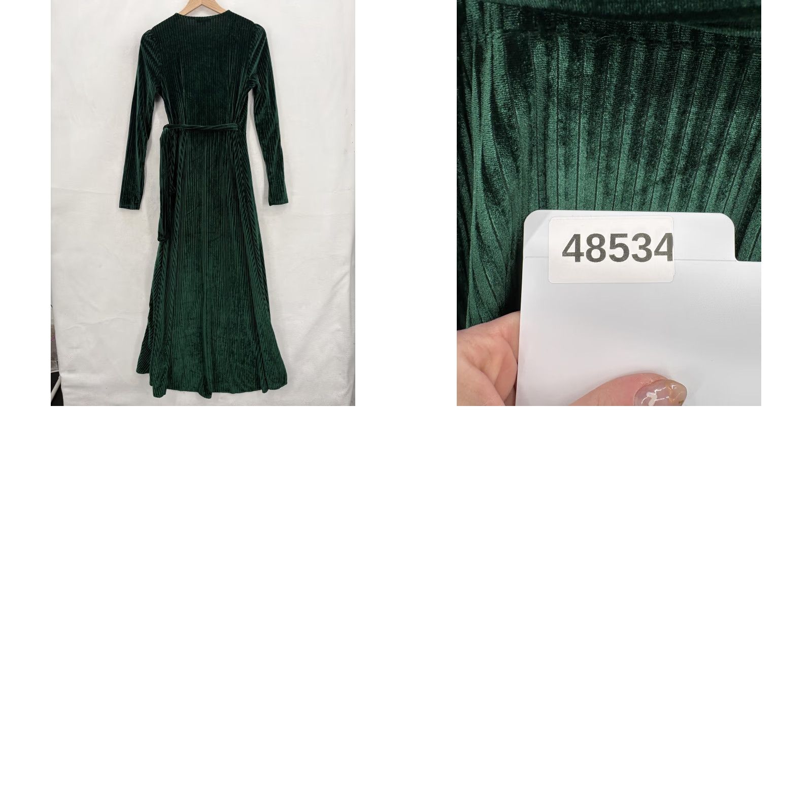 Born Baltic Born Velvet Wrap Maxi Dress Womens S Green Long Sleeve Formal Party Size S / US 4 / IT 40 - 9 Thumbnail