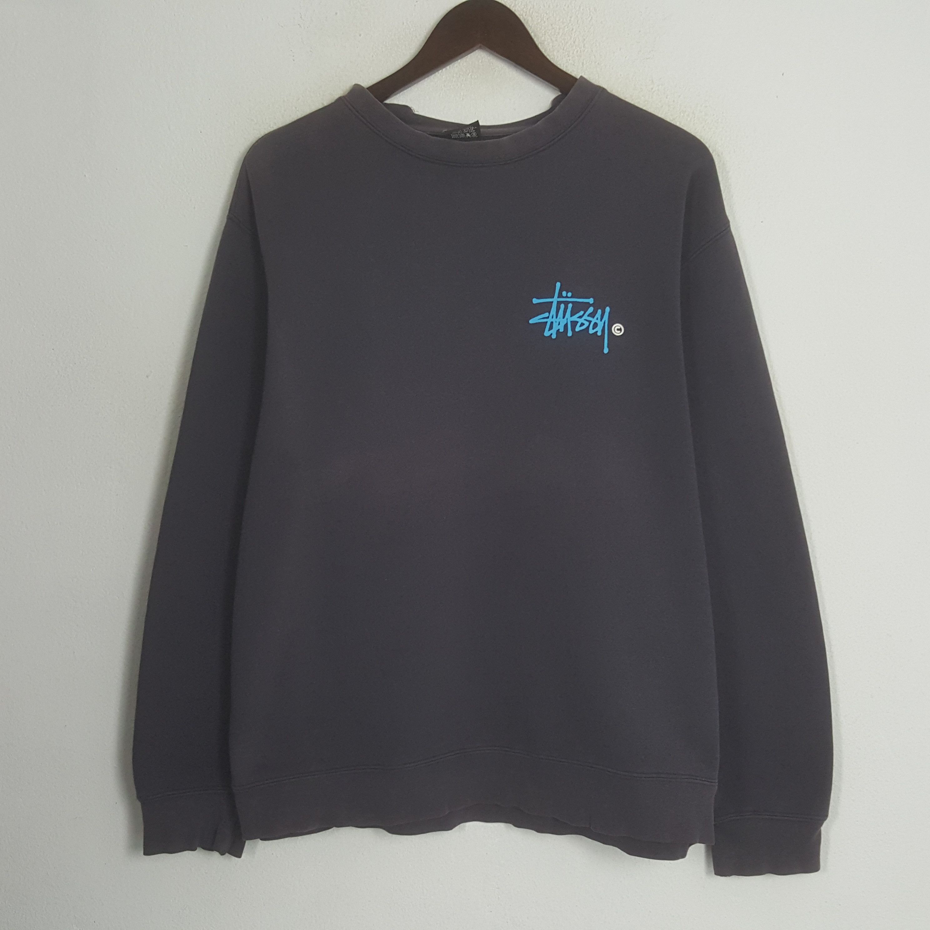 Stussy × Vintage Vintage Stussy Spell Out Logo Sweatshirt Size US L / EU 52-54 / 3 - 3 Thumbnail