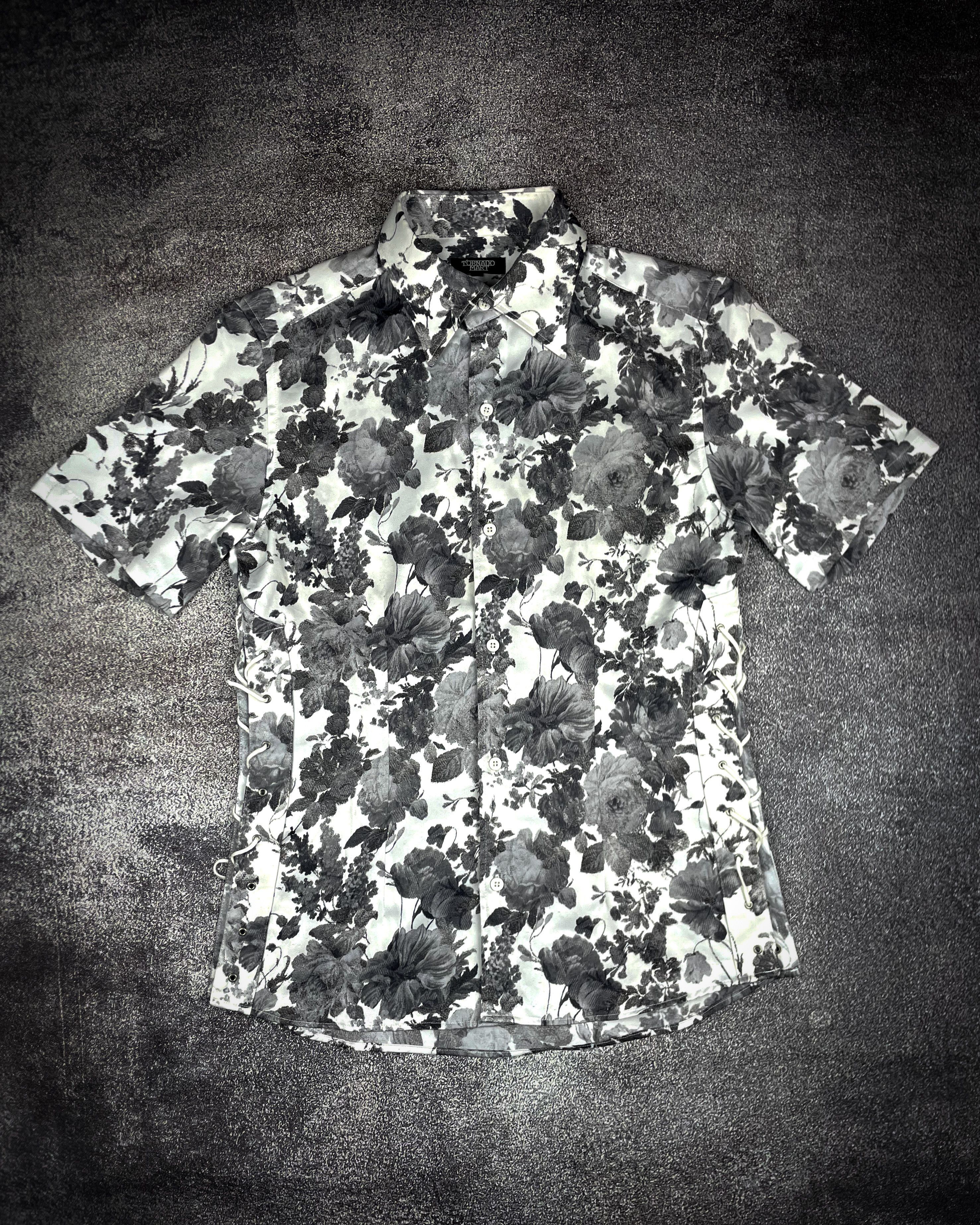 Tornado Mart 2000's Tornado Mart Floral Button up Laces Shirt Size US L / EU 52-54 / 3 - 1 Thumbnail