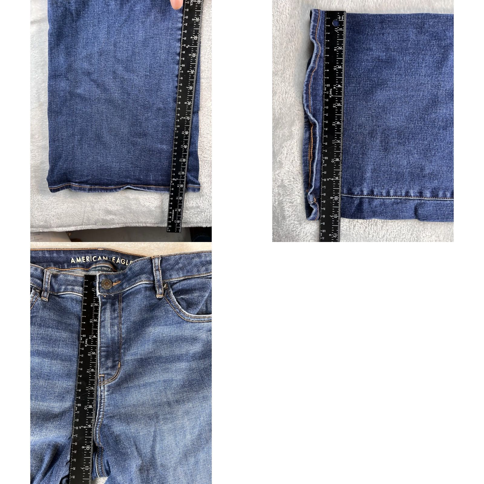 American Eagle Outfitters American Eagle Outfitters Jeans Womens 14 Blue Low-Rise Flare Dark Wash Denim Boho 90s Hipster Bohemian Jeans Womens Blue 14 Low Rise Flare Jeans Size 36" / US 14 / IT 50 - 8 Thumbnail