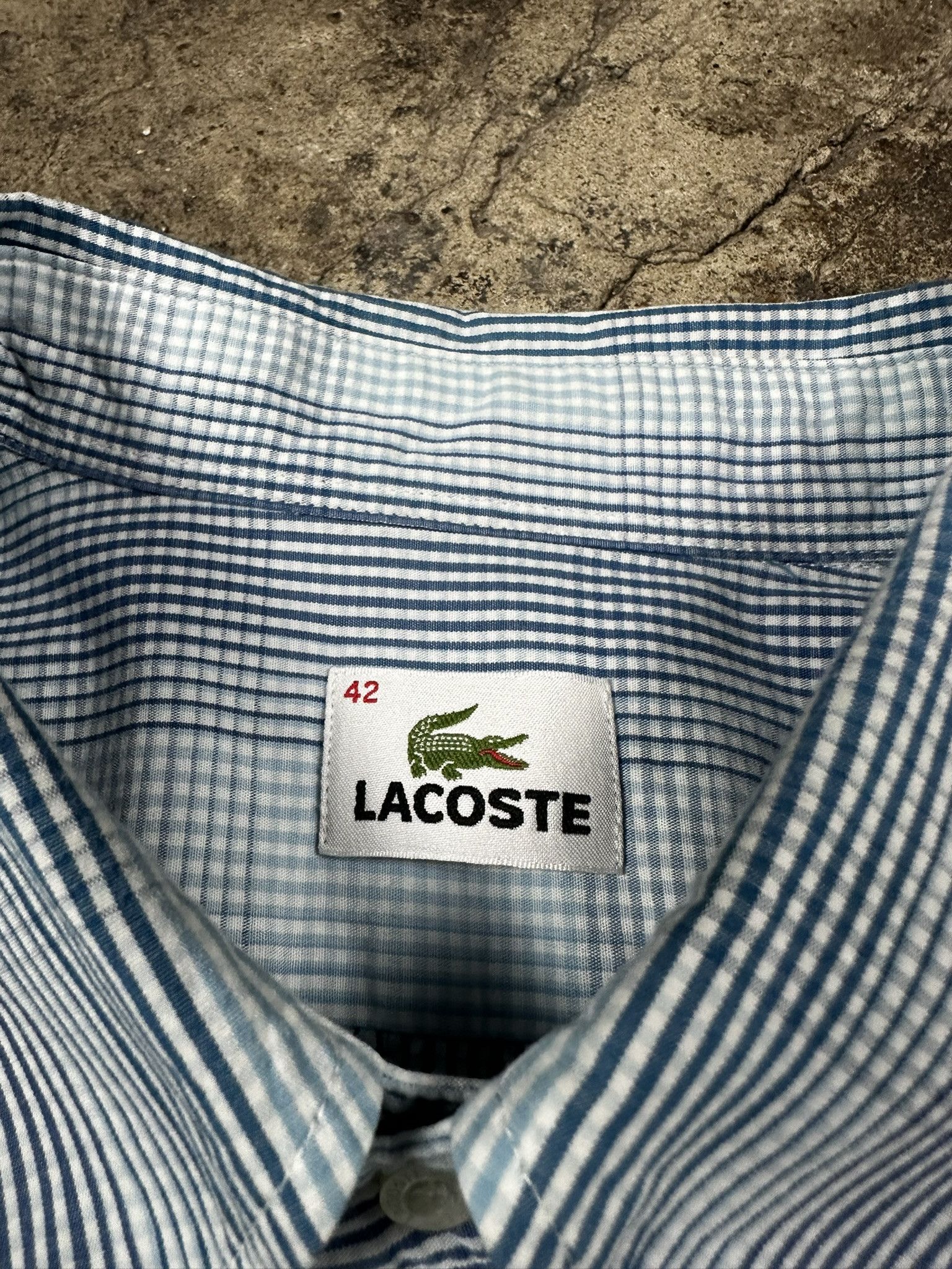 Lacoste Lacoste Checked Button Up Shirt Size US XL / EU 56 / 4 - 4 Thumbnail