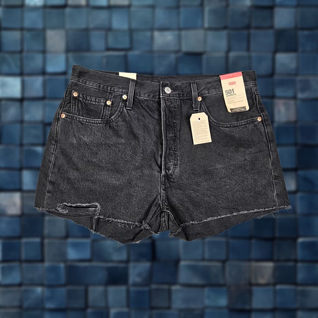Levi's Levi's 501 Cotton High Rise Fitted Through the hip Light black Short Size 32 NEW Size 24" / US 00 / IT 34 - 1 Thumbnail