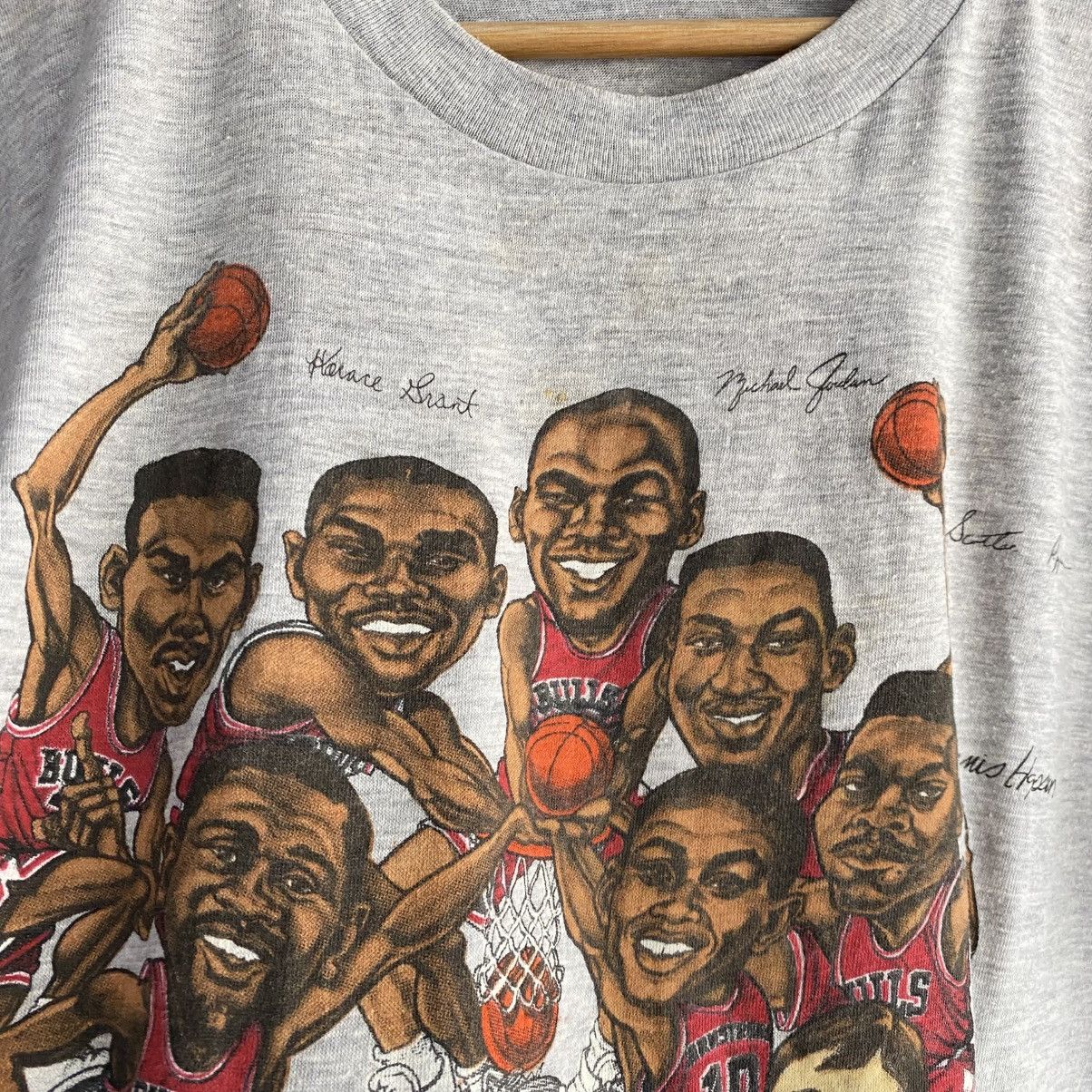 Salem Sportswear VINTAGE 90s CHICAGO BULLS SLAM DUNK TEE SHIRT Size US L / EU 52-54 / 3 - 7 Thumbnail