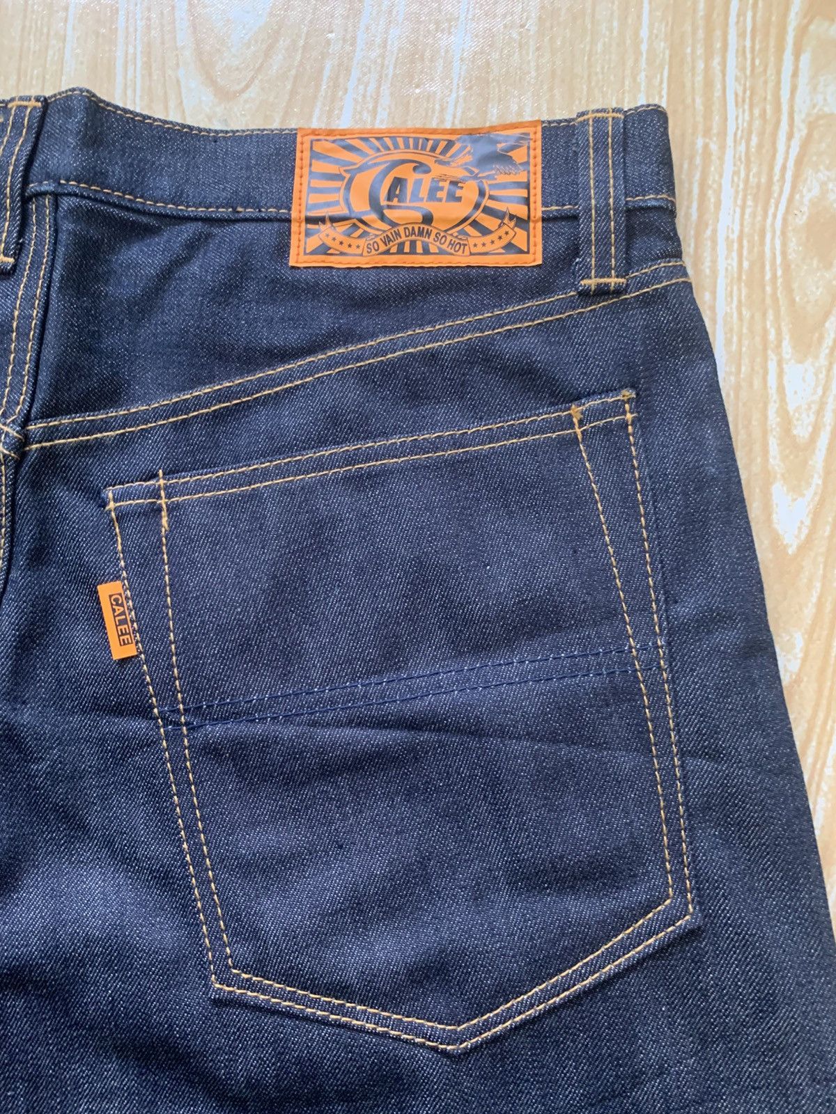 Japanese Brand 🔥 Rare.. Calee Selvedge Hard Denim Jeans Pants Size US 33 - 14 Thumbnail