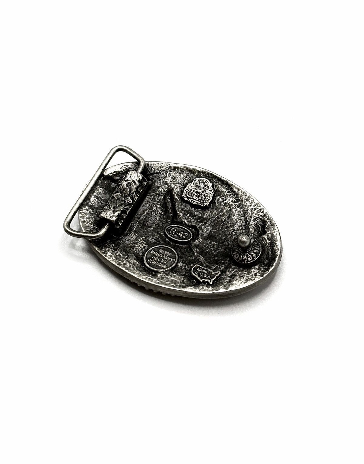 Other 1997 Bergamot Brass Works Solid Brass Seabees Belt Buckle Size ONE SIZE - 4 Thumbnail