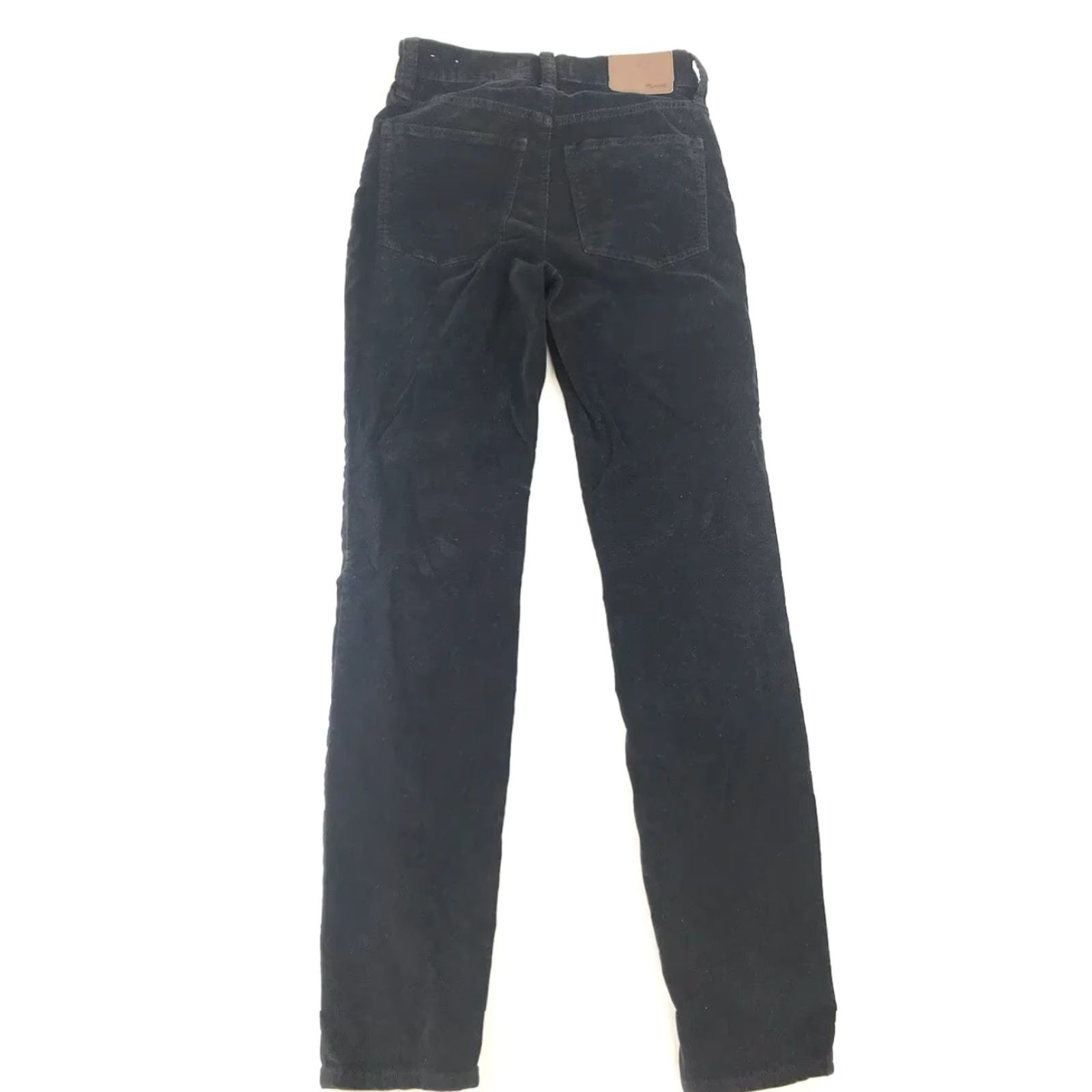 Madewell MADEWELL High Riser Velvet Skinny Women's 24 Black Velveteen Jeans EUC Size 42" / US 20 - 2 Thumbnail