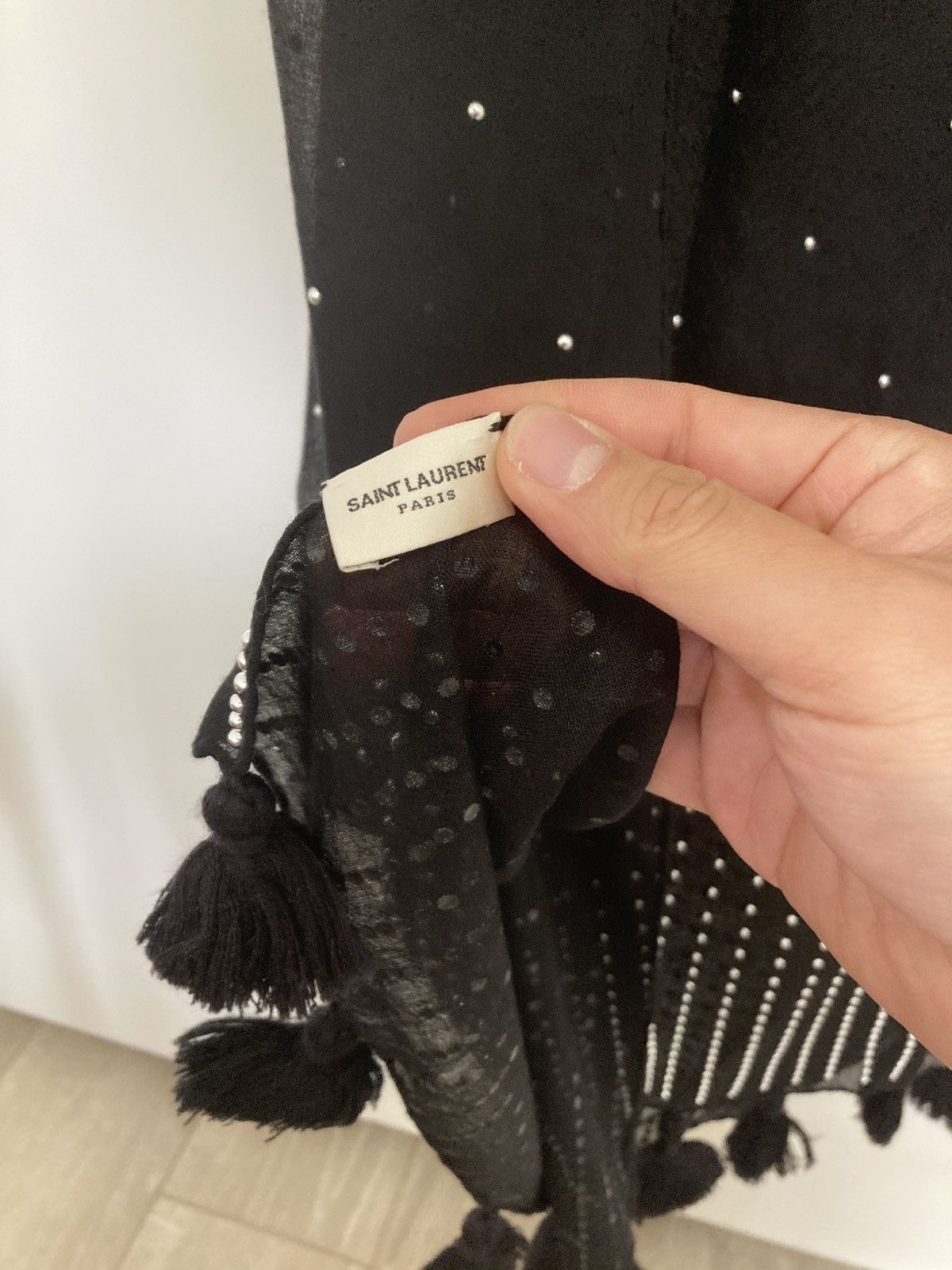 Saint Laurent Paris SAINT LAURENT PARIS BY HEDI SLIMANE 16SS Runway Scarf Size ONE SIZE - 6 Thumbnail