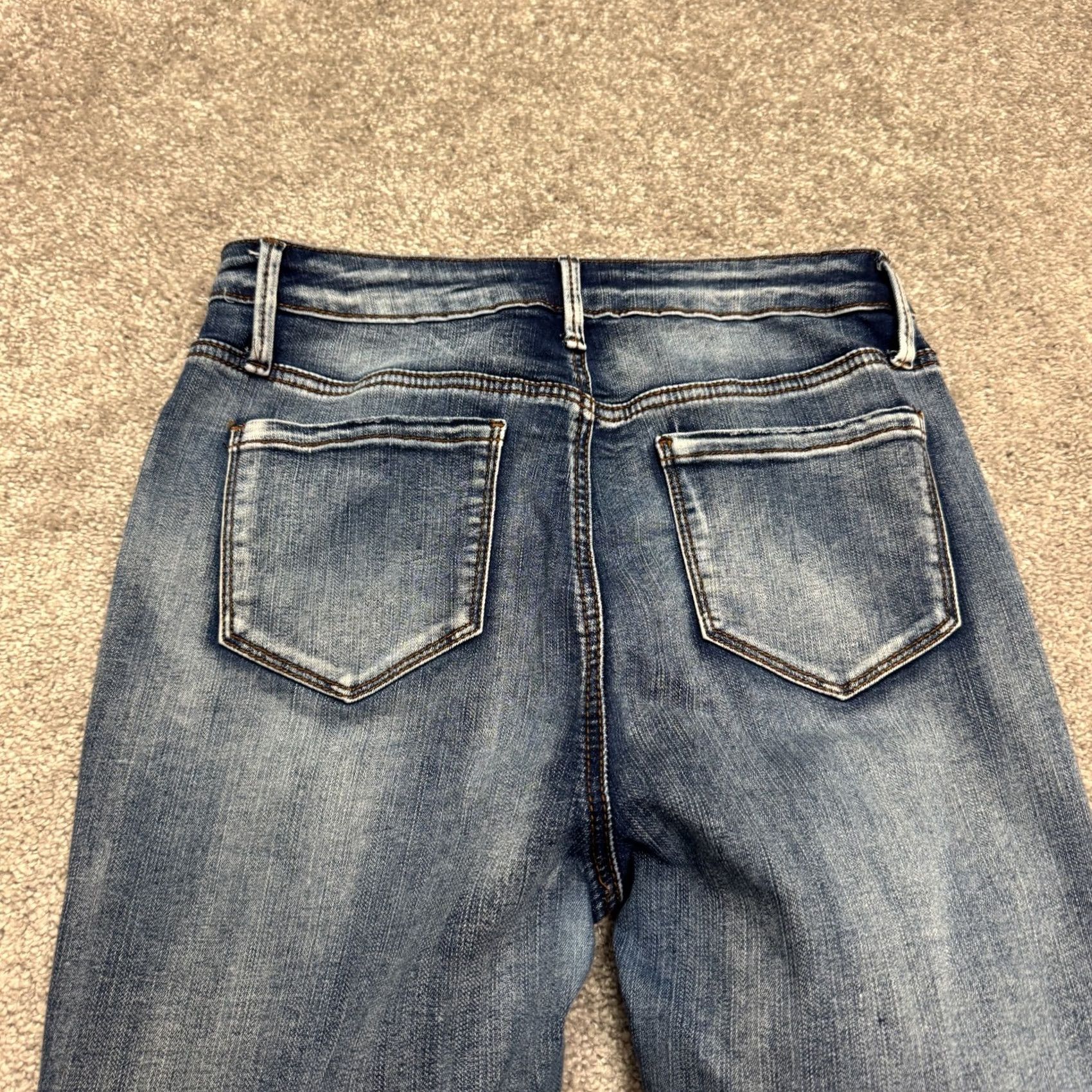Vintage Telepatia Denim Jeans Women 27x24 High Rise Cropped Distressed Blue 5-Pocket City Streetwear Modern Casual Size 27" / US 4 / IT 40 - 7 Thumbnail
