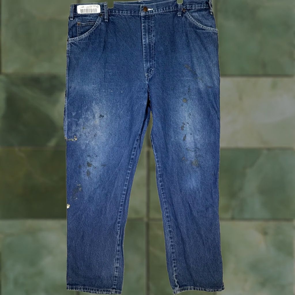 Dickies Dickies Carpenter Jeans Mens 42x34 Blue Denim Relaxed Fit Straight Leg Jeans Mens 42 x 34 Blue Denim Size US 42 / EU 58 - 1 Thumbnail