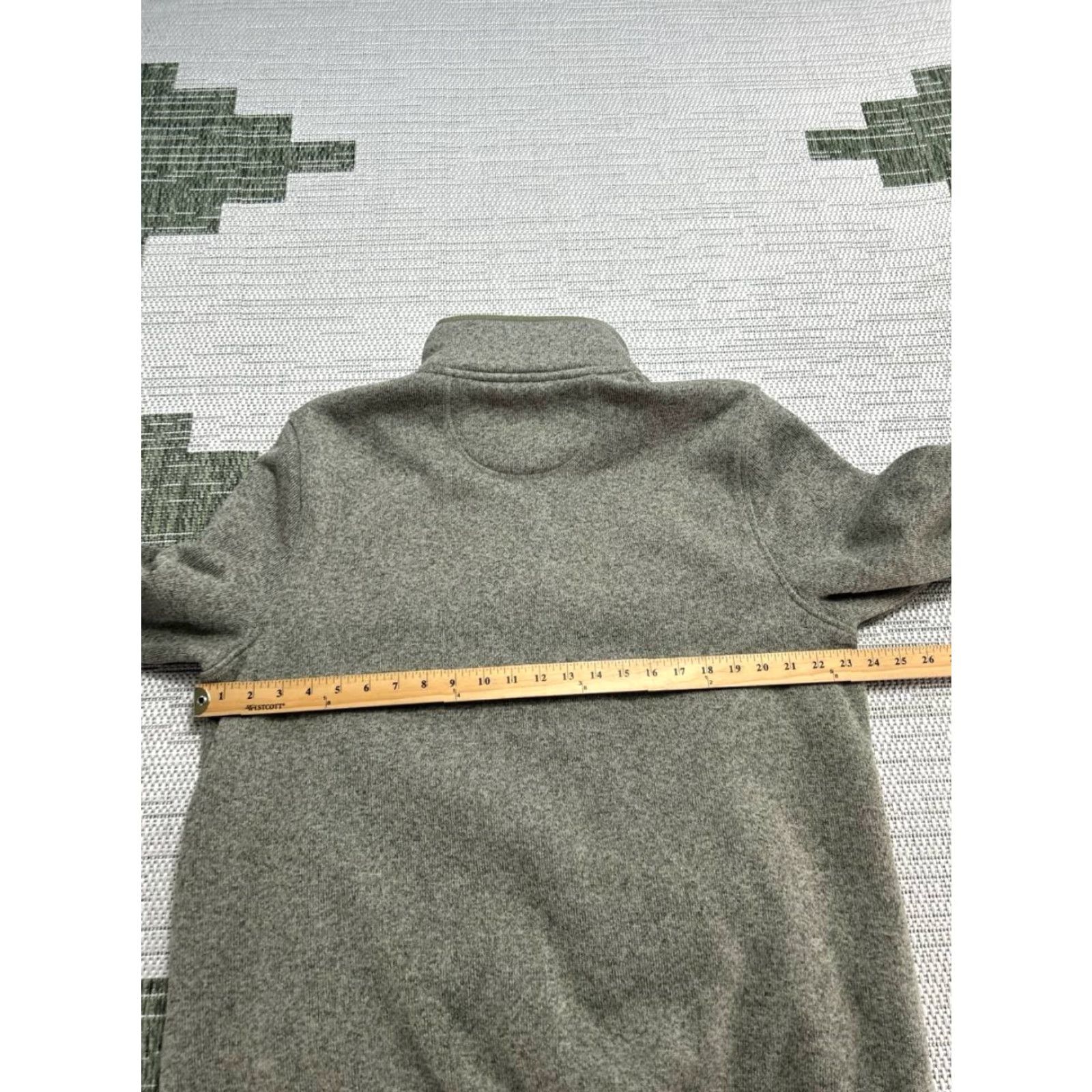 Vintage L.L. Bean Fleece Sweater Mens Small Green Pullover Knit Mock Neck Kangaroo Pocket Casual Outdoor Winter Fall Size US S / EU 44-46 / 1 - 4 Thumbnail