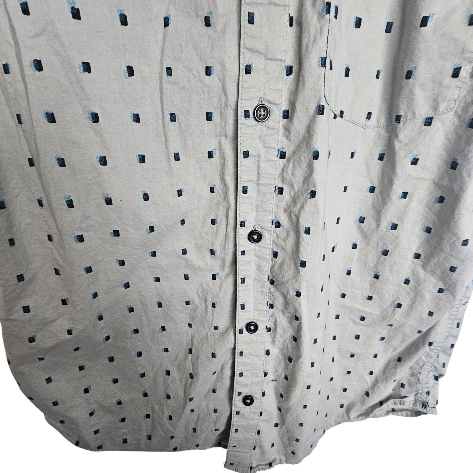 RVCA RVCA Shirt Men S Gray Geometric SS Casual Collared Preppy Size US S / EU 44-46 / 1 - 3 Thumbnail