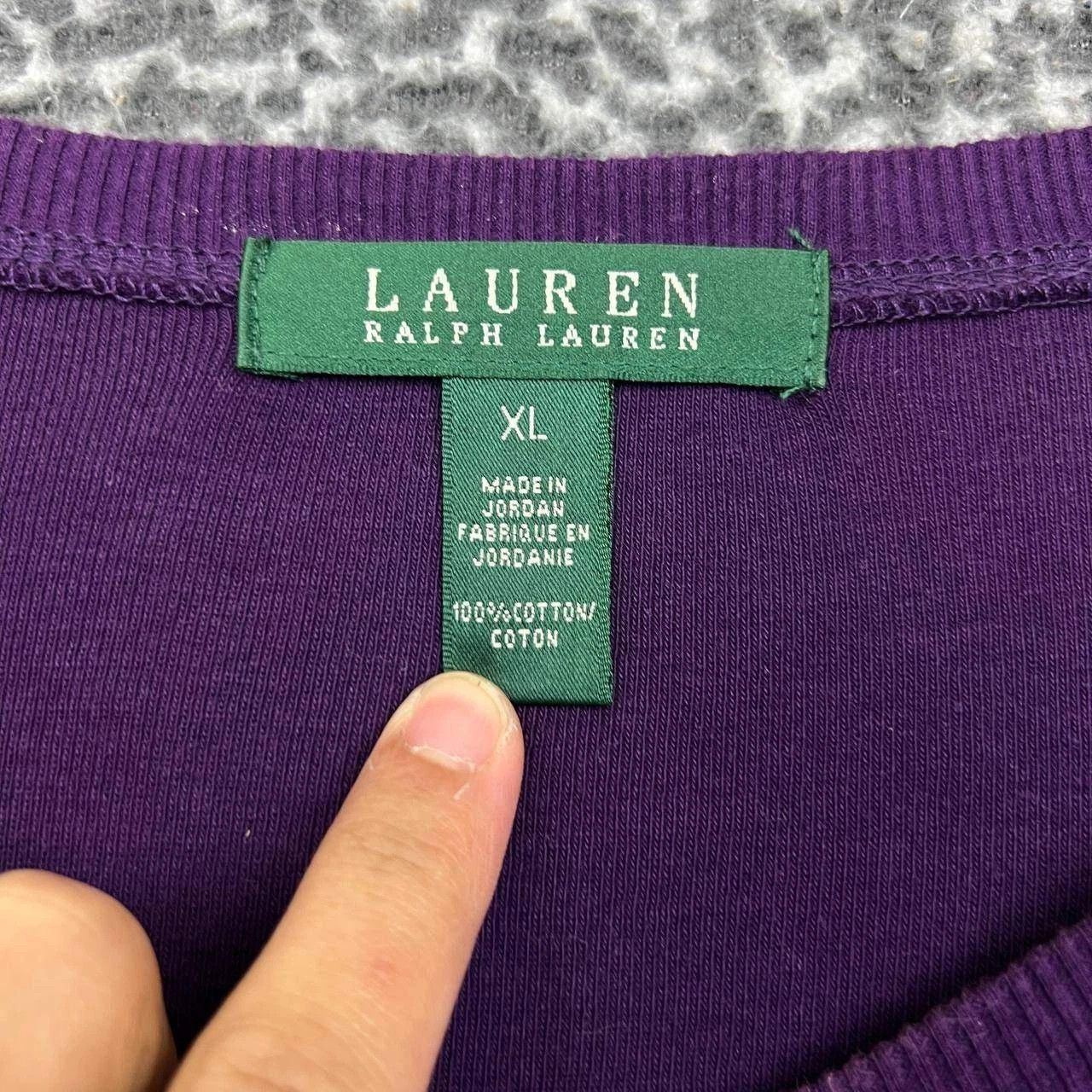 Lauren Ralph Lauren Lauren Ralph Lauren Blouse Women Purple Henley Cotton XL Size XL / US 12-14 / IT 48-50 - 7 Thumbnail