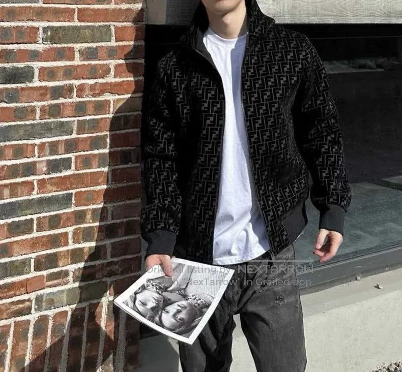 Fendi Fendi Fur-Trimmed Double F Full-Print Zip-Up Hooded Jacket Size US S / EU 44-46 / 1 - 7 Thumbnail