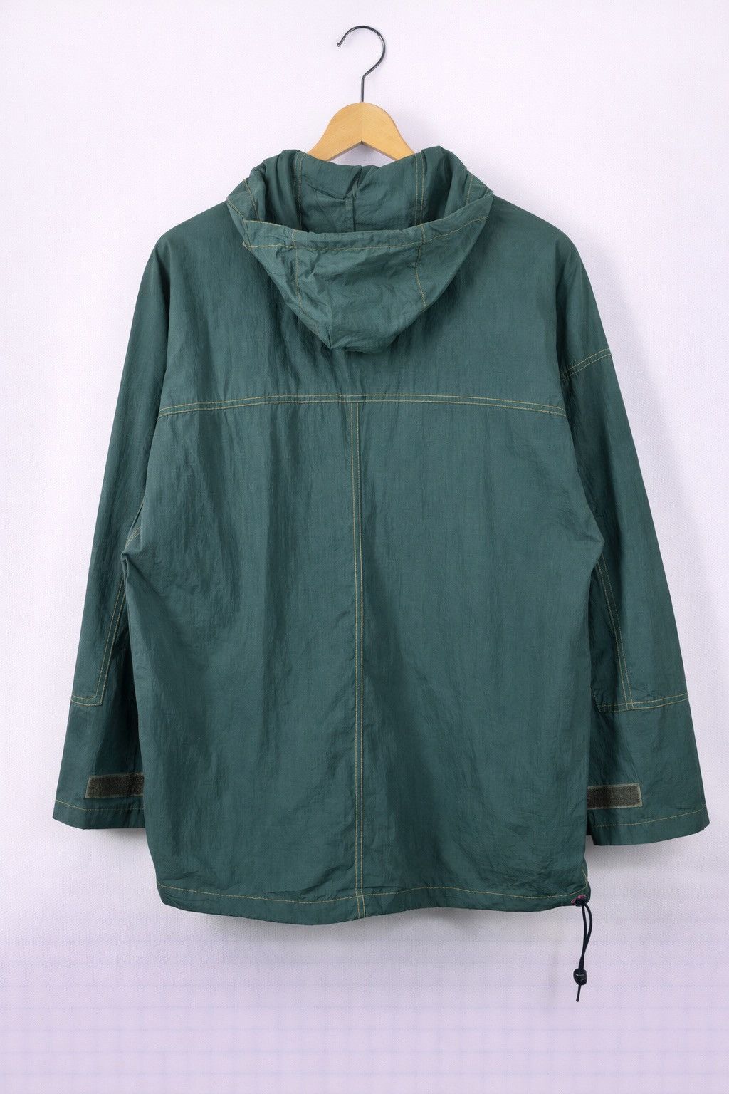 Japanese Brand Vintage PRACT Olive Green Hooded Pullover Jacket Anorak Size US L / EU 52-54 / 3 - 2 Thumbnail
