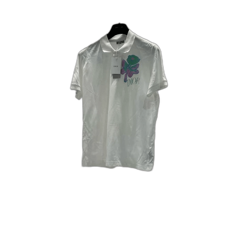 Dior Dior White Embroidered Logo Shirt Size L-yf Size US L / EU 52-54 / 3 - 1 Thumbnail