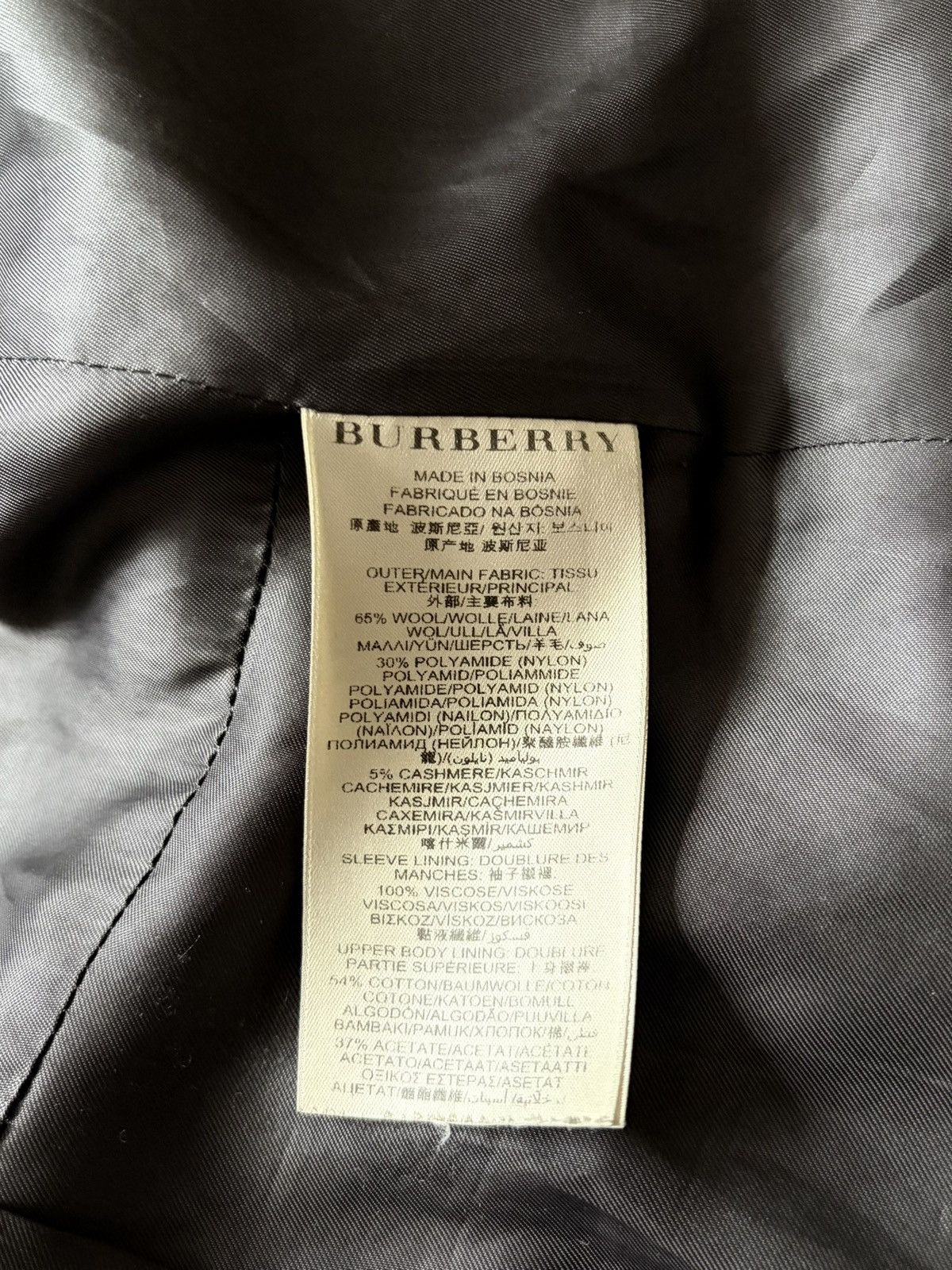 Burberry Burberry Brit Grey Wool Coat Size XS / US 0-2 / IT 36-38 - 9 Thumbnail