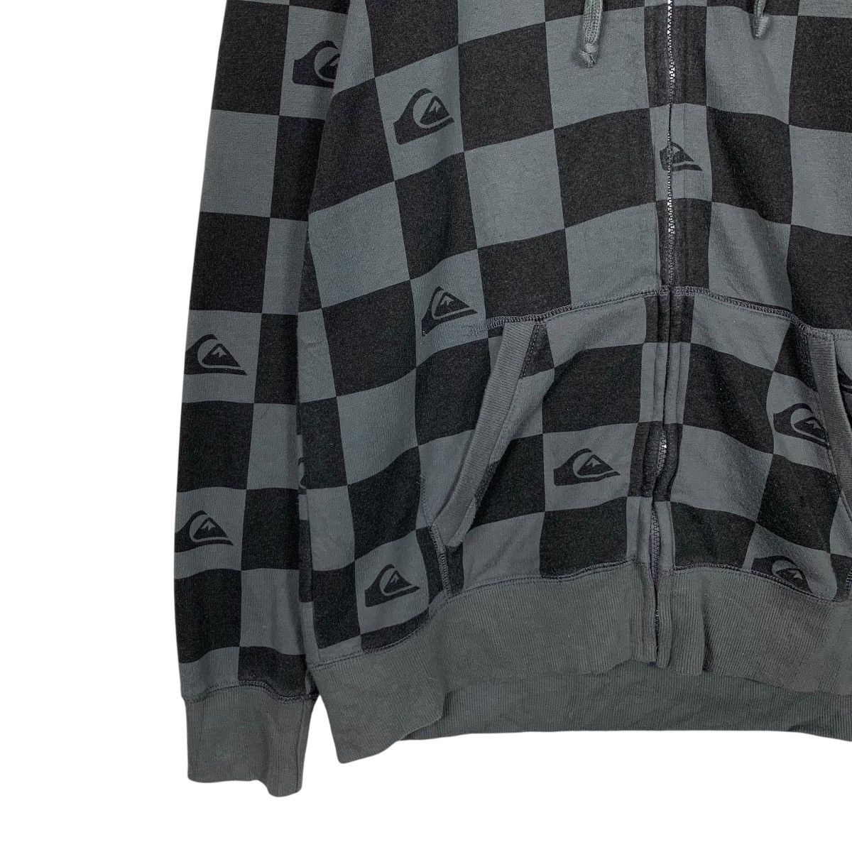 Quiksilver QUIKSILVER Checked Zipper Hoodie Sweatshirt #3619-C165 Size US XL / EU 56 / 4 - 4 Thumbnail