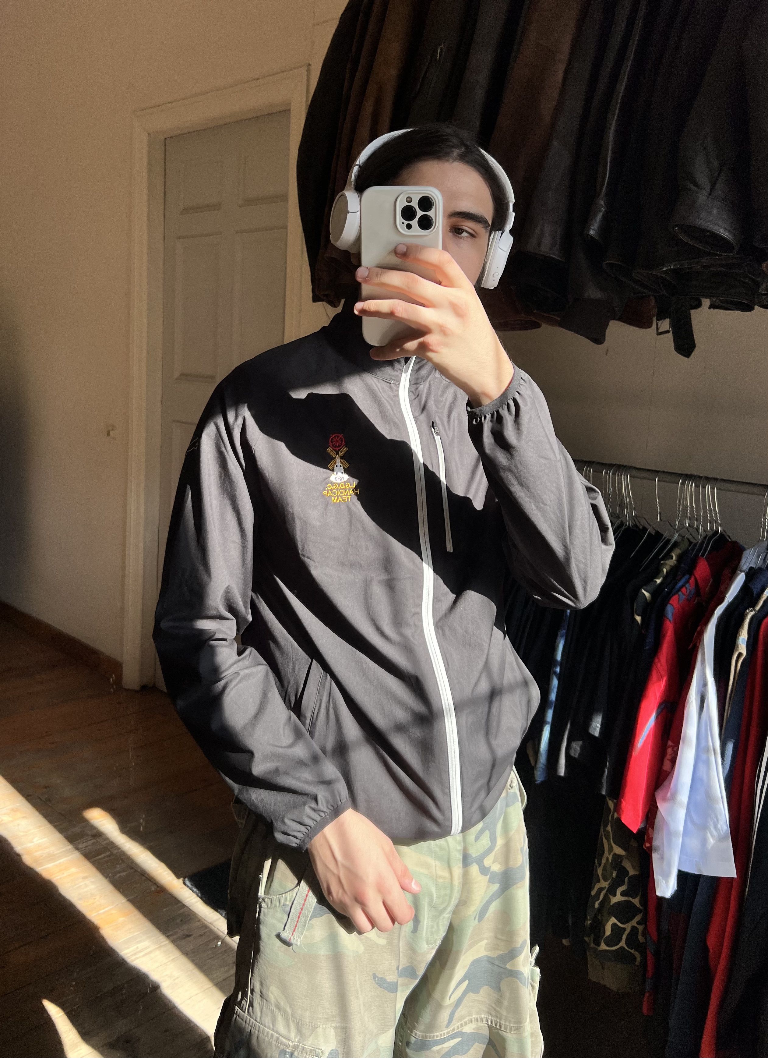 Golf Wang Puma Golf Cell Athletic Nylon Poly Vinyl Zip Sport Jacket Size US L / EU 52-54 / 3 - 6 Thumbnail