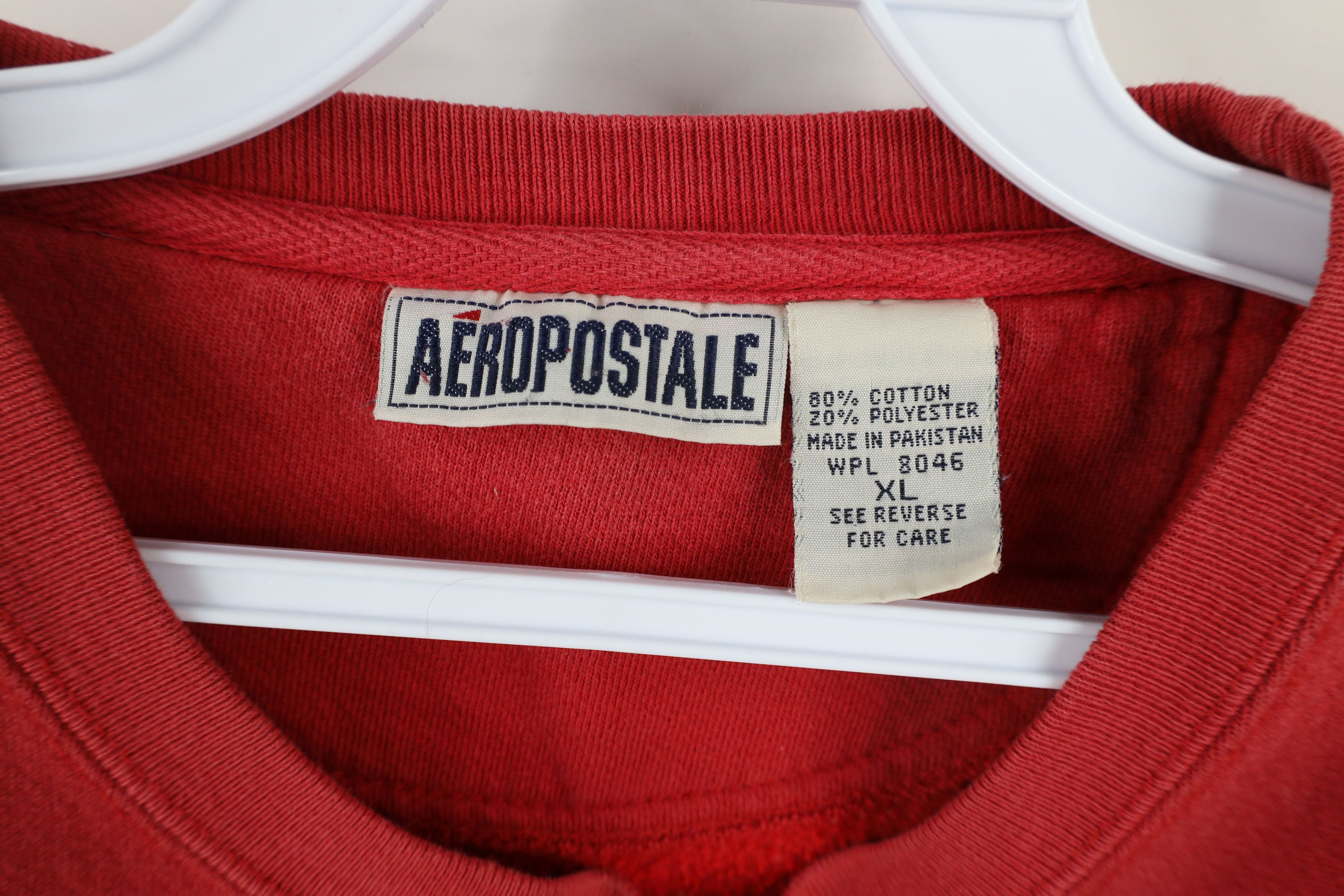 Aeropostale × Vintage Vintage Y2K 90s Aeropostale Spell Crewneck Sweatshirt Red Size US XL / EU 56 / 4 - 7 Thumbnail