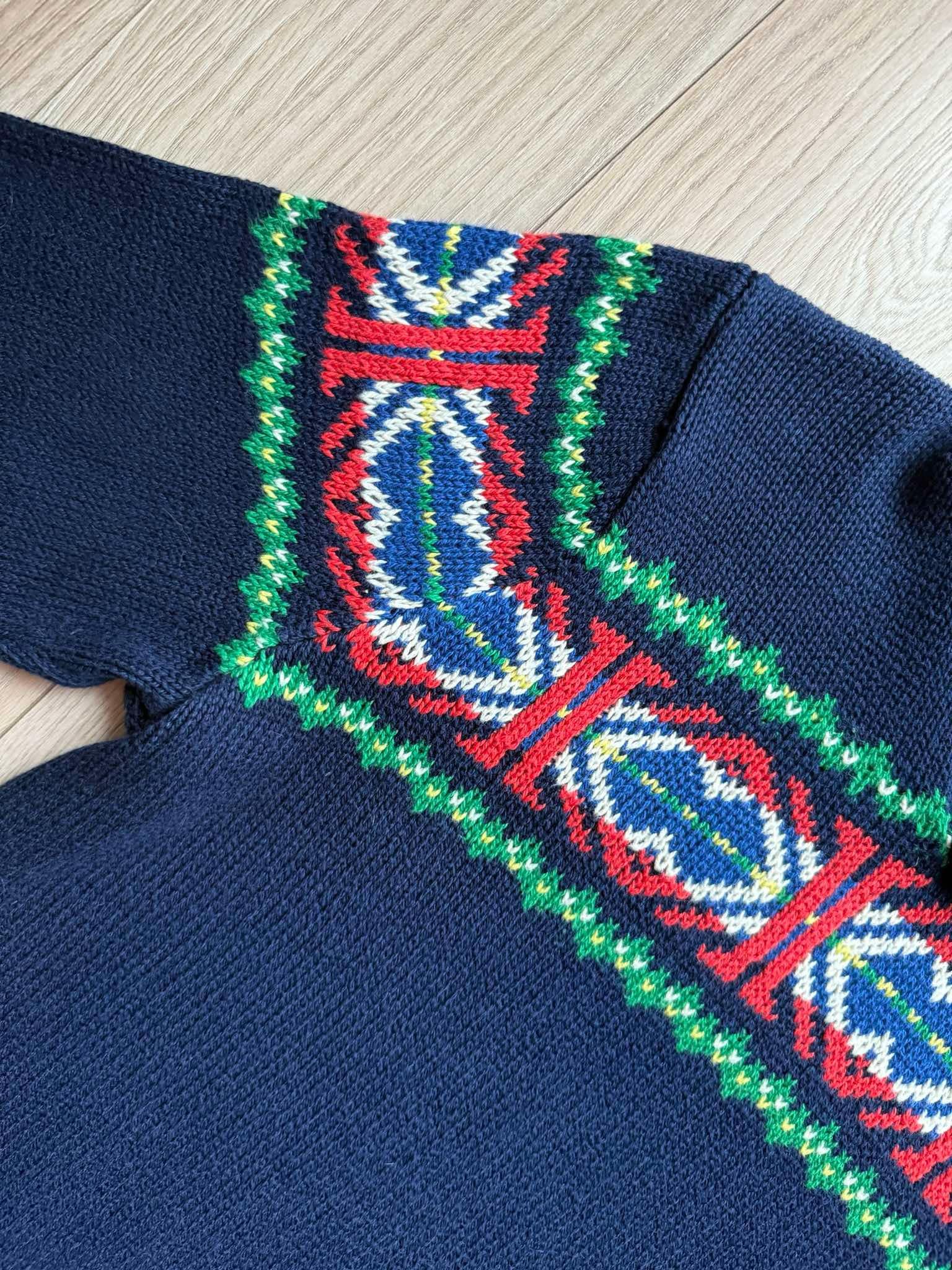 Polo Ralph Lauren × Vintage Vintage Polo Ralph Lauren Aztec Knitted Sweater Pullover Ski Size US XL / EU 56 / 4 - 4 Thumbnail