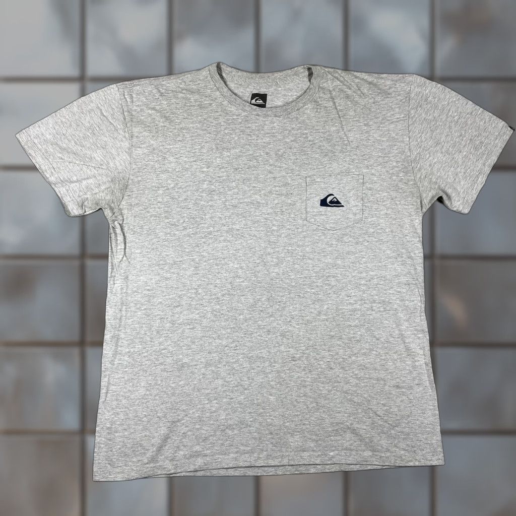 Quiksilver Quiksilver Pocket T-Shirt Men XL Gray Surf Logo Graphic Print Short Sleeve Crew Neck Size US XL / EU 56 / 4 - 1 Thumbnail
