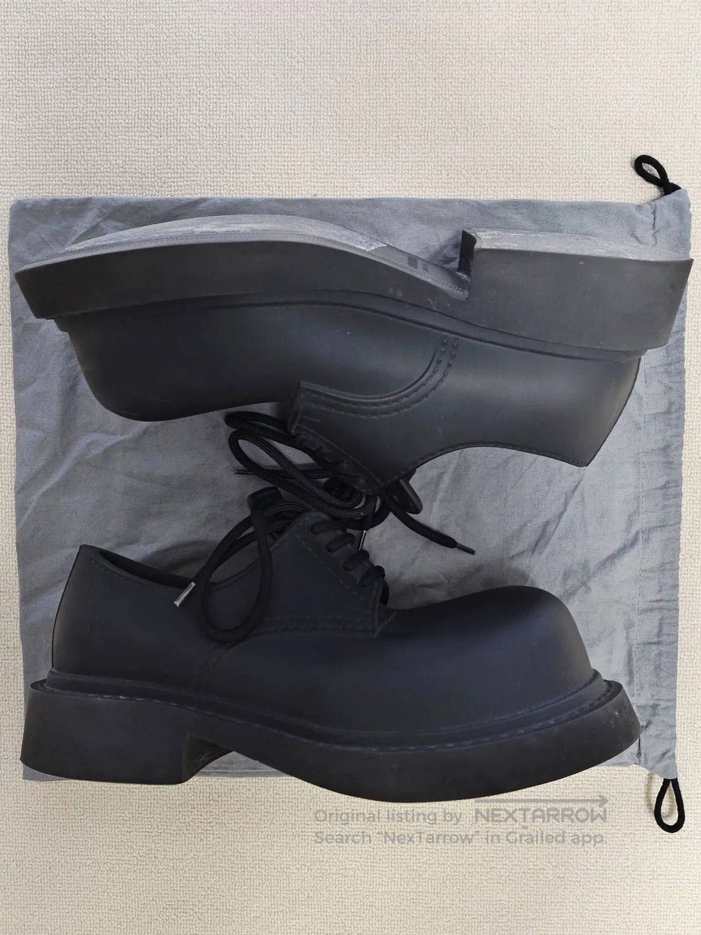 Balenciaga balenciaga black steroid derby shoes. Size US 8.5 / EU 41-42 - 3 Thumbnail