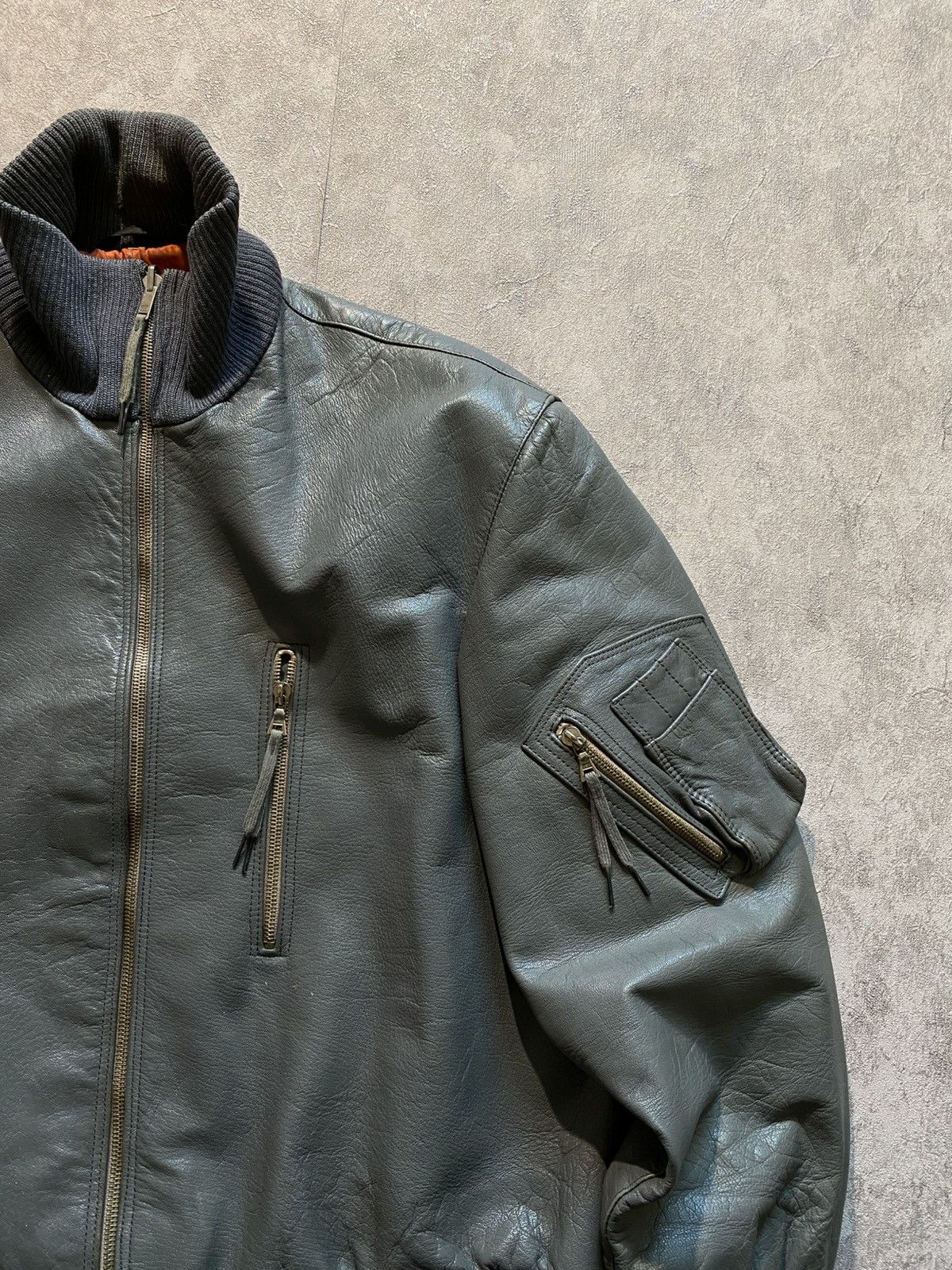 Vintage 1976 Rare Made In Germany Leather Bomber Size US M / EU 48-50 / 2 - 6 Thumbnail
